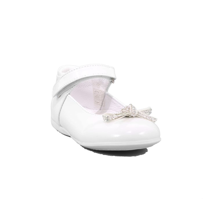 Ballerina Cerimonia Gorgino Bambina Bianco  Scarpe 26 - P2004