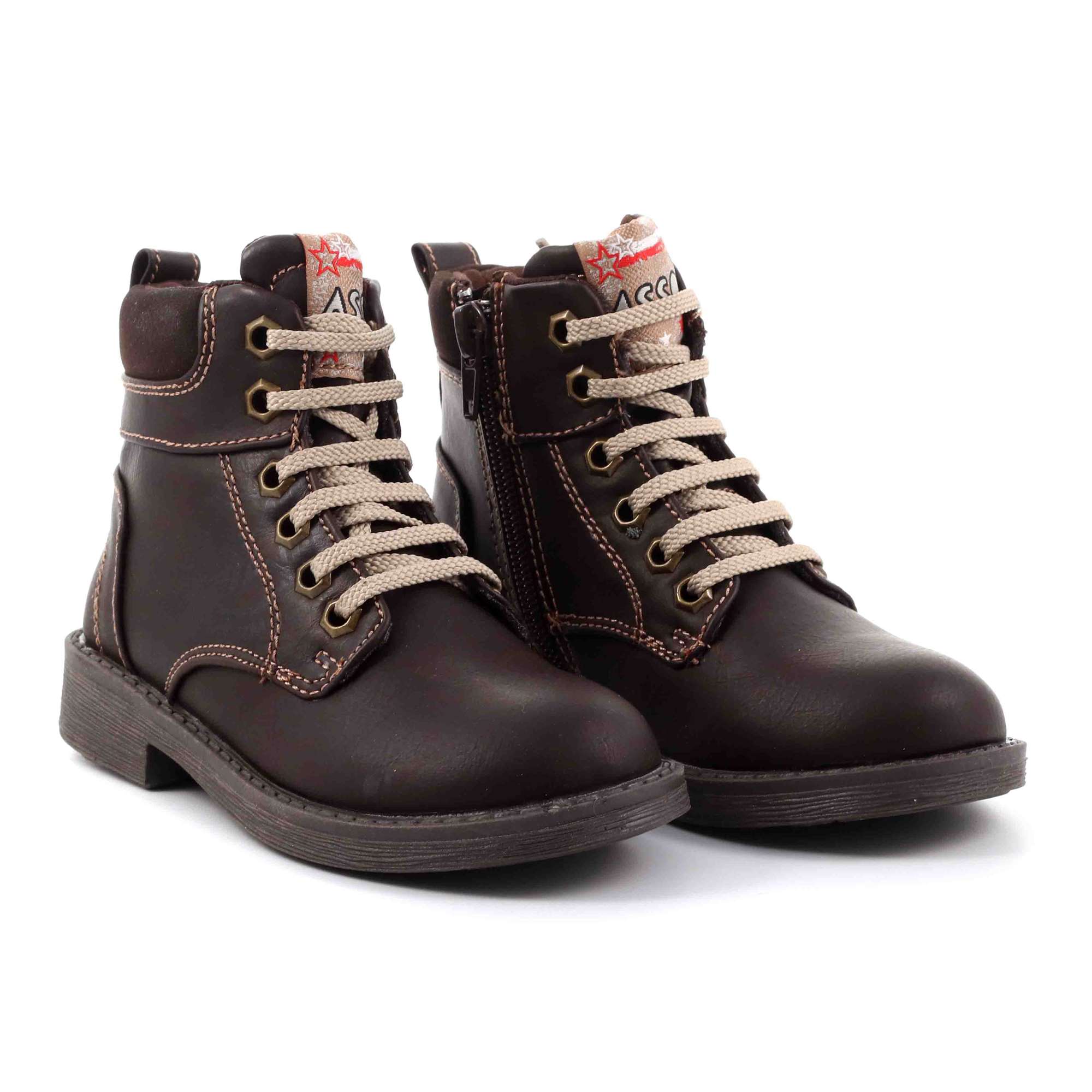 Scarpa Alta Asso Bambino Marrone Scarpa Alta Asso Bambino Marrone Scarpe 35 - 38252
