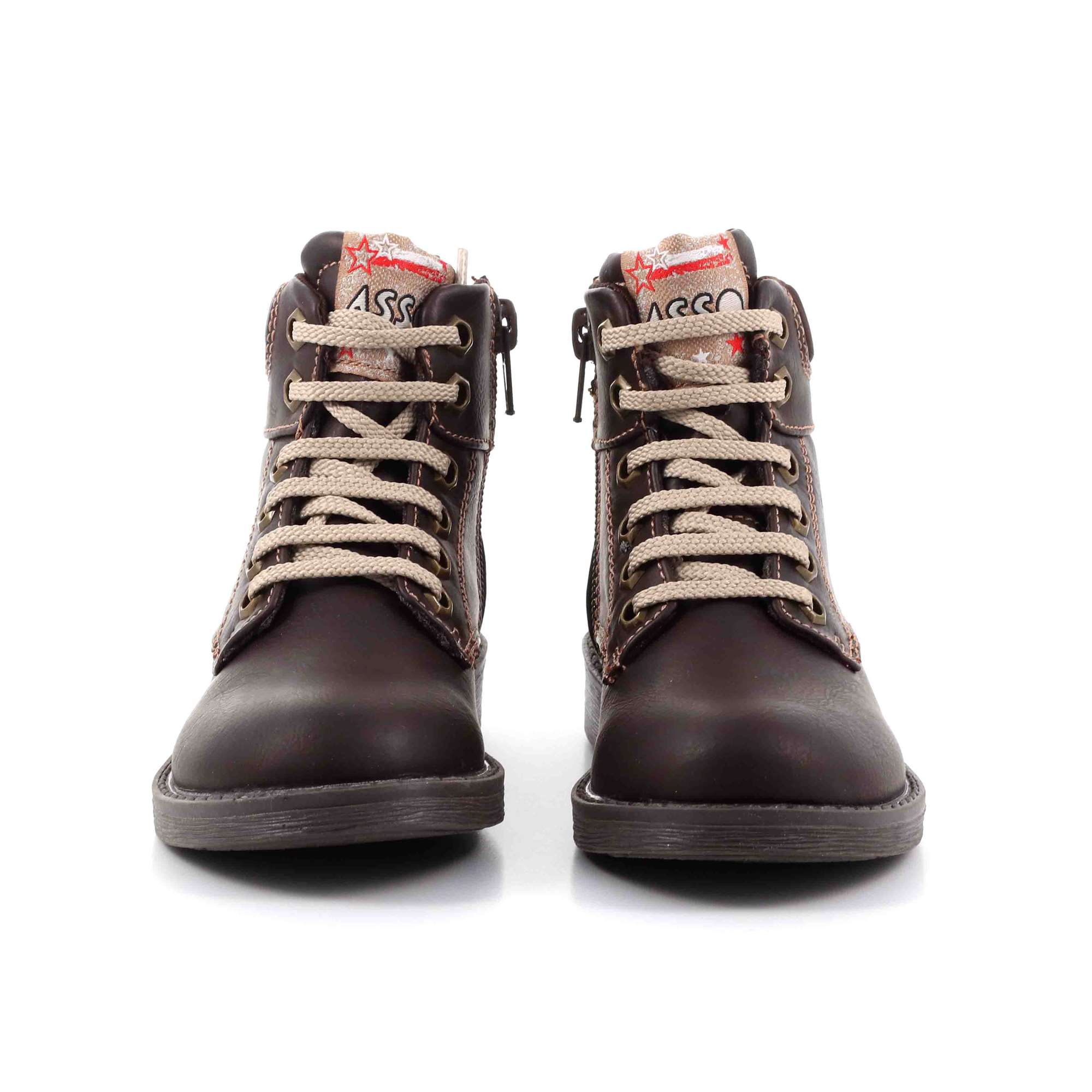 Scarpa Alta Asso Bambino Marrone Scarpa Alta Asso Bambino Marrone Scarpe 35 - 38252