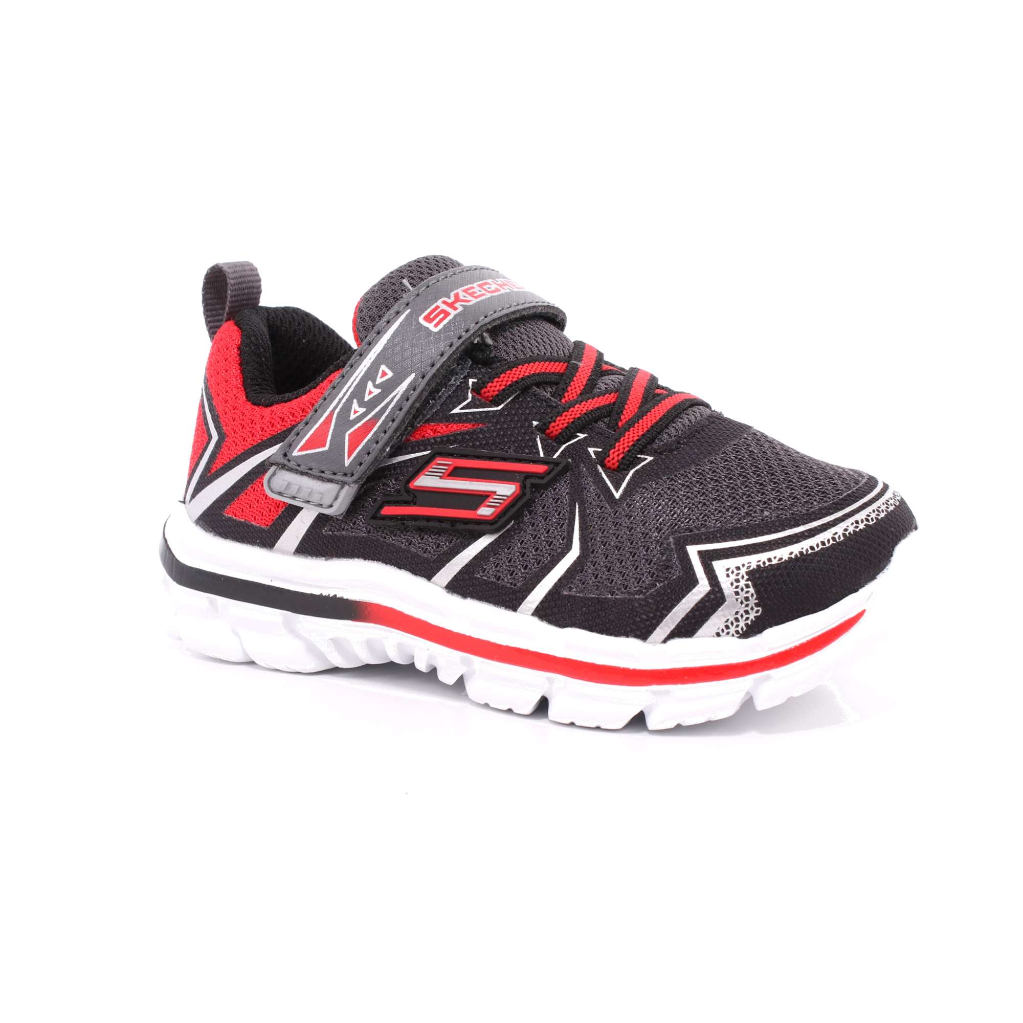 Scarpa Strappi + Elastico Skechers Bambino Nero Scarpa Strappi + Elastico Skechers Bambino Nero Scarpe 17 - 9538N