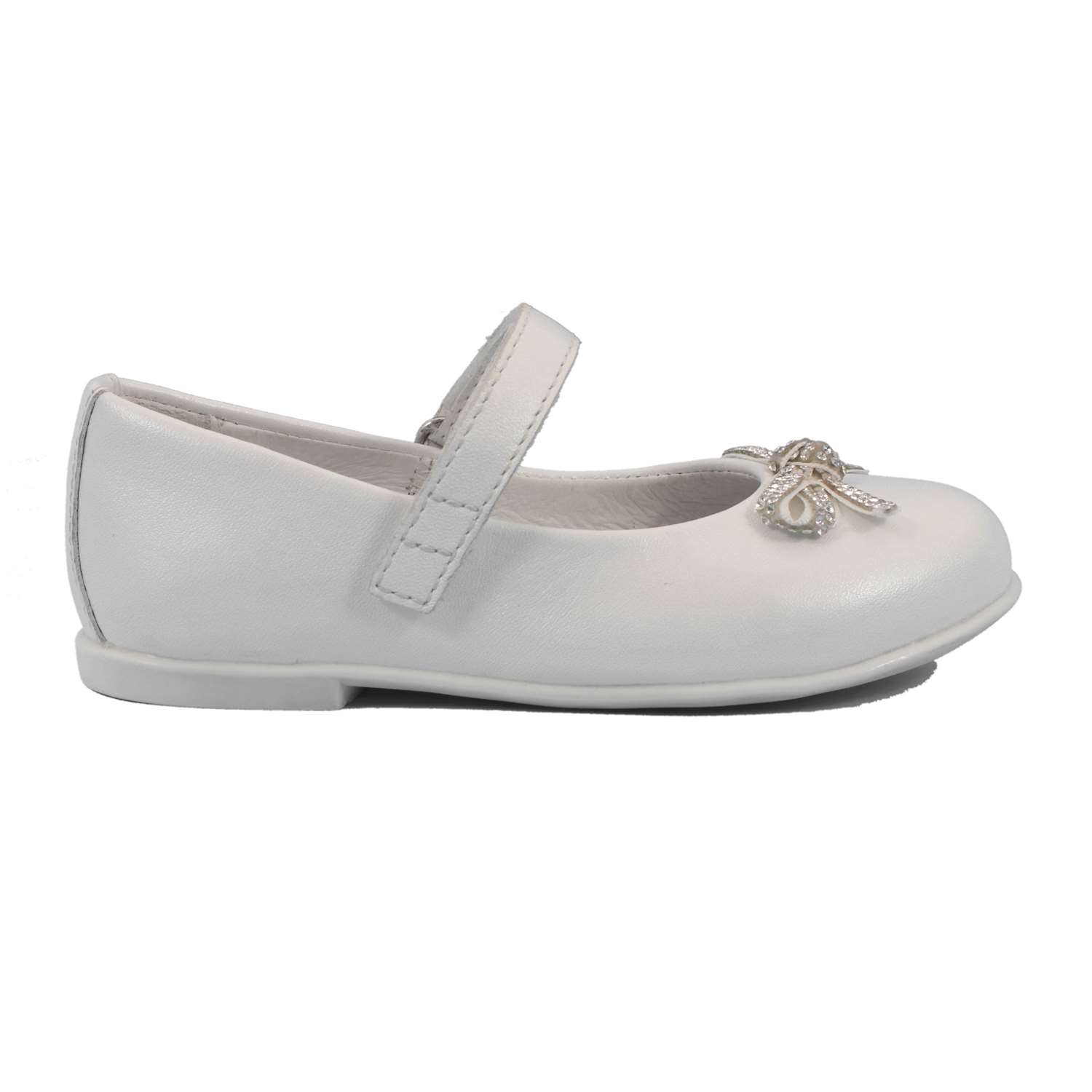Ballerina Cerimonia Mazzarino Bambina Bianco Ballerina Cerimonia Mazzarino Bambina Bianco Scarpe 17 - 30022F-1