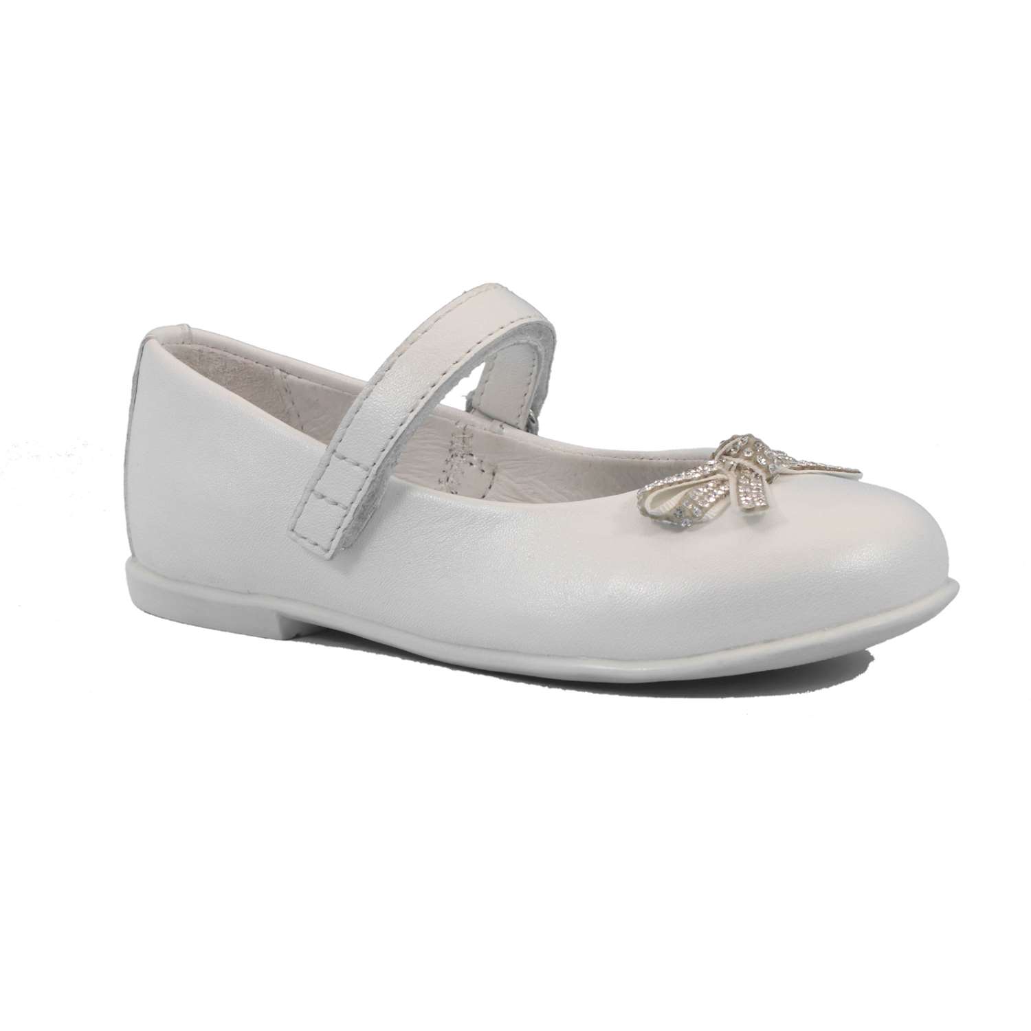 Ballerina Cerimonia Mazzarino Bambina Bianco Ballerina Cerimonia Mazzarino Bambina Bianco Scarpe 17 - 30022F-1