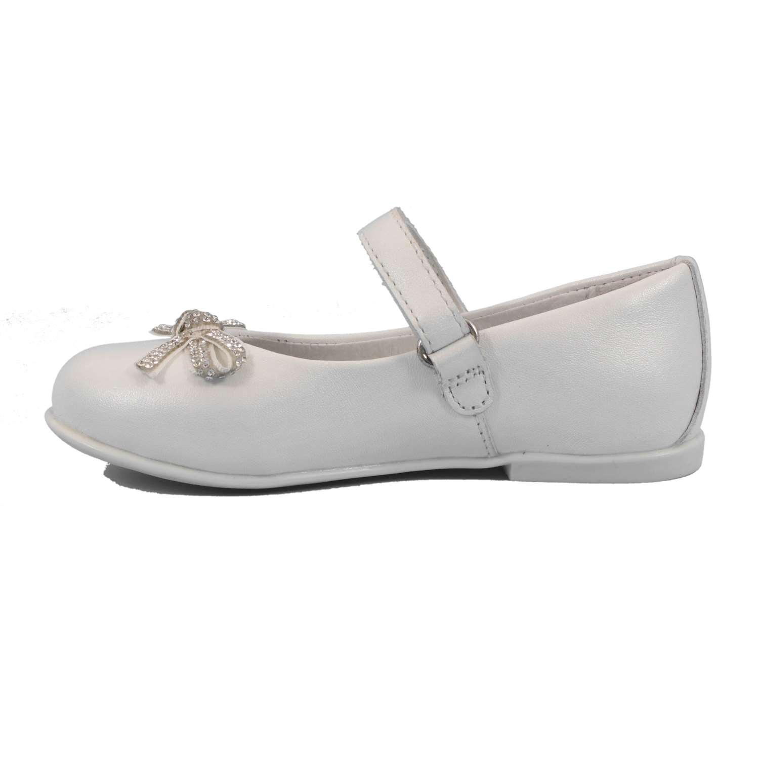 Ballerina Cerimonia Mazzarino Bambina Bianco Ballerina Cerimonia Mazzarino Bambina Bianco Scarpe 17 - 30022F-1
