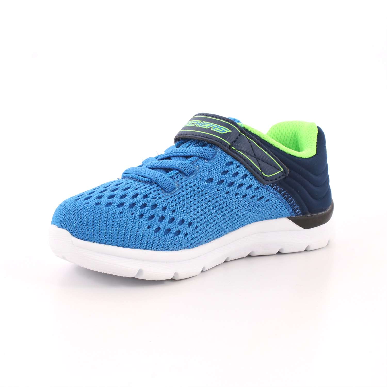 Scarpa Strappi + Elastico Skechers Bambino Azzurro Scarpa Strappi + Elastico Skechers Bambino Azzurro Scarpe 33 - 95054N