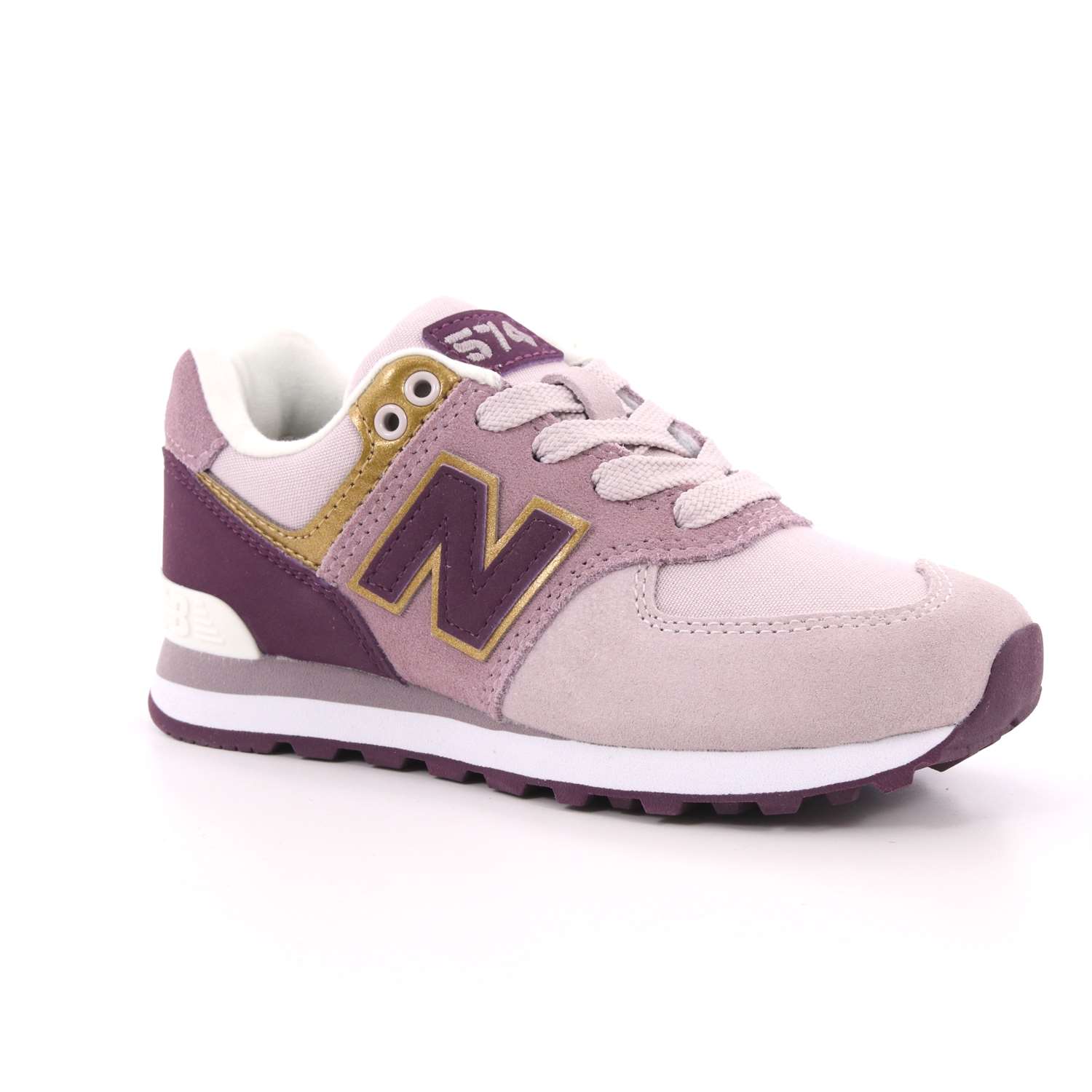 Scarpa Allacciata New Balance Bambina Lilla Scarpa Allacciata New Balance Bambina Lilla Scarpe 169 - NBPC574MLG
