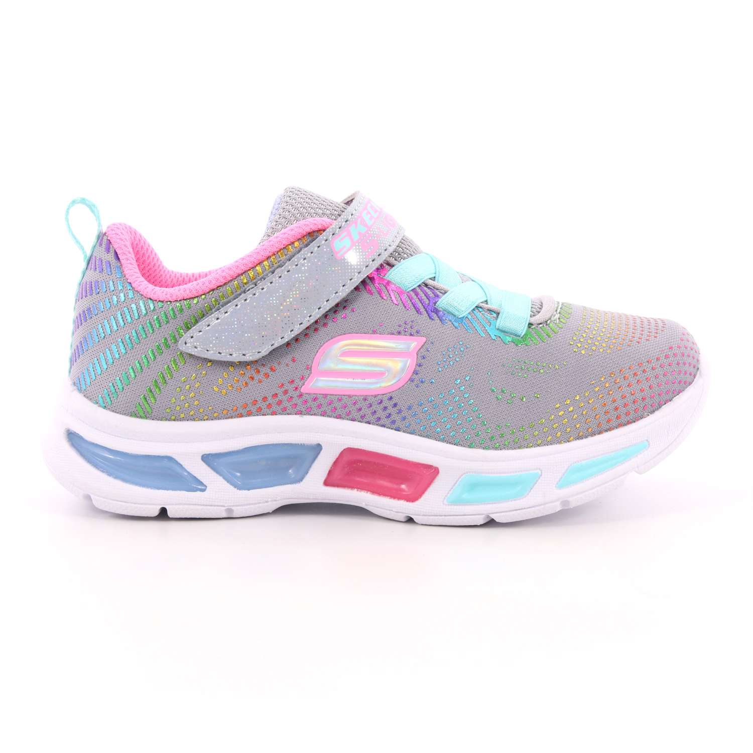 Scarpa Strappi + Elastico Skechers Bambina Grigio Scarpa Strappi + Elastico Skechers Bambina Grigio Scarpe 66 - 10959N