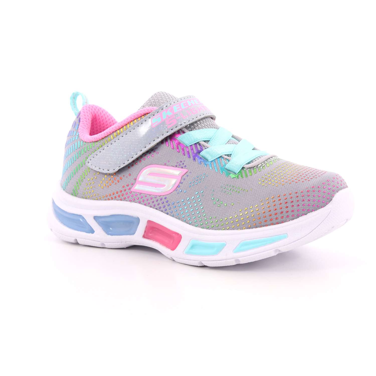 Scarpa Strappi + Elastico Skechers Bambina Grigio Scarpa Strappi + Elastico Skechers Bambina Grigio Scarpe 66 - 10959N