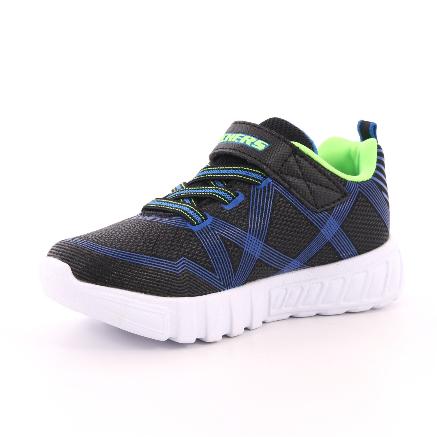 Scarpa Strappi + Elastico Skechers Bambino Blu Scarpa Strappi + Elastico Skechers Bambino Blu Scarpe 91 - 90542N