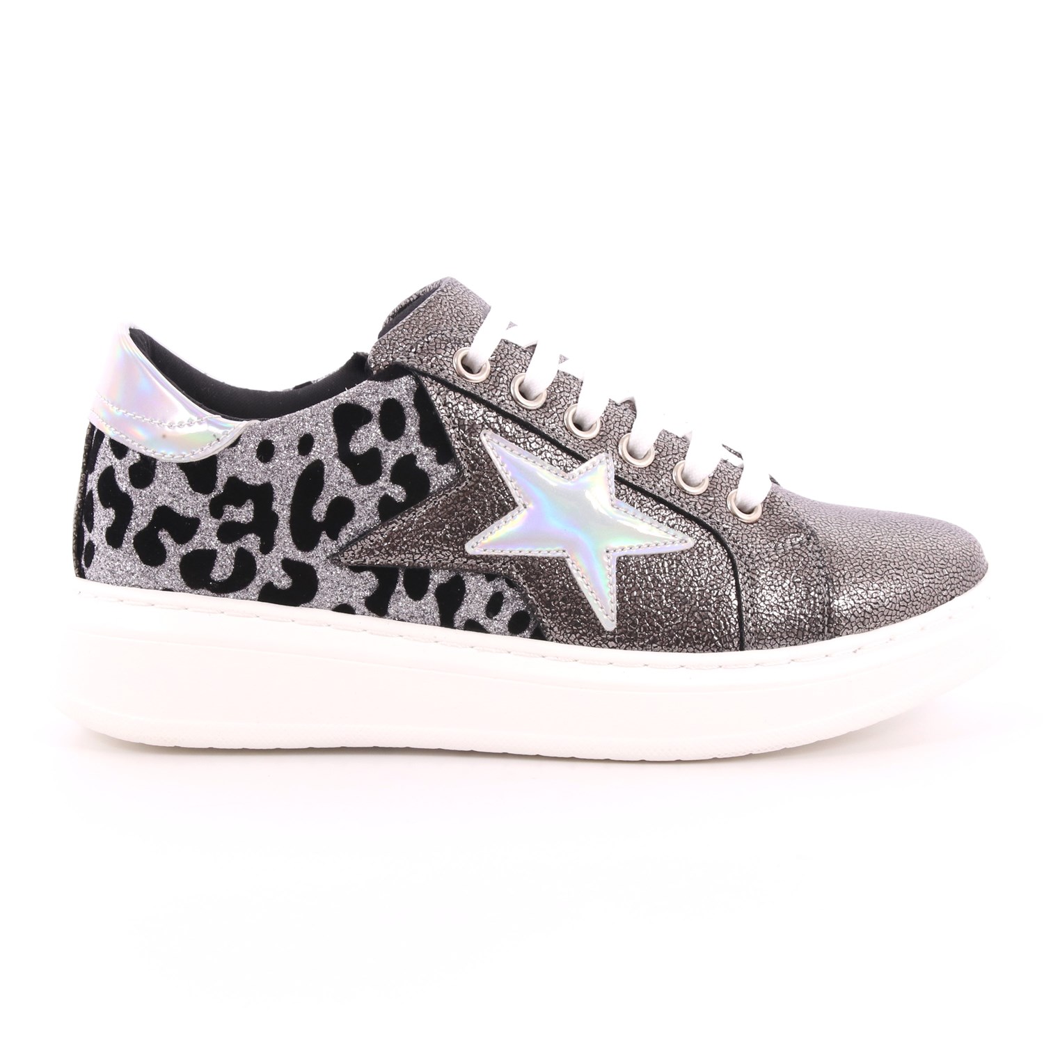 Scarpa Allacciata Cafè Noir Bambina Argento Scarpa Allacciata Cafè Noir Bambina Argento Scarpe 2 - C-241A