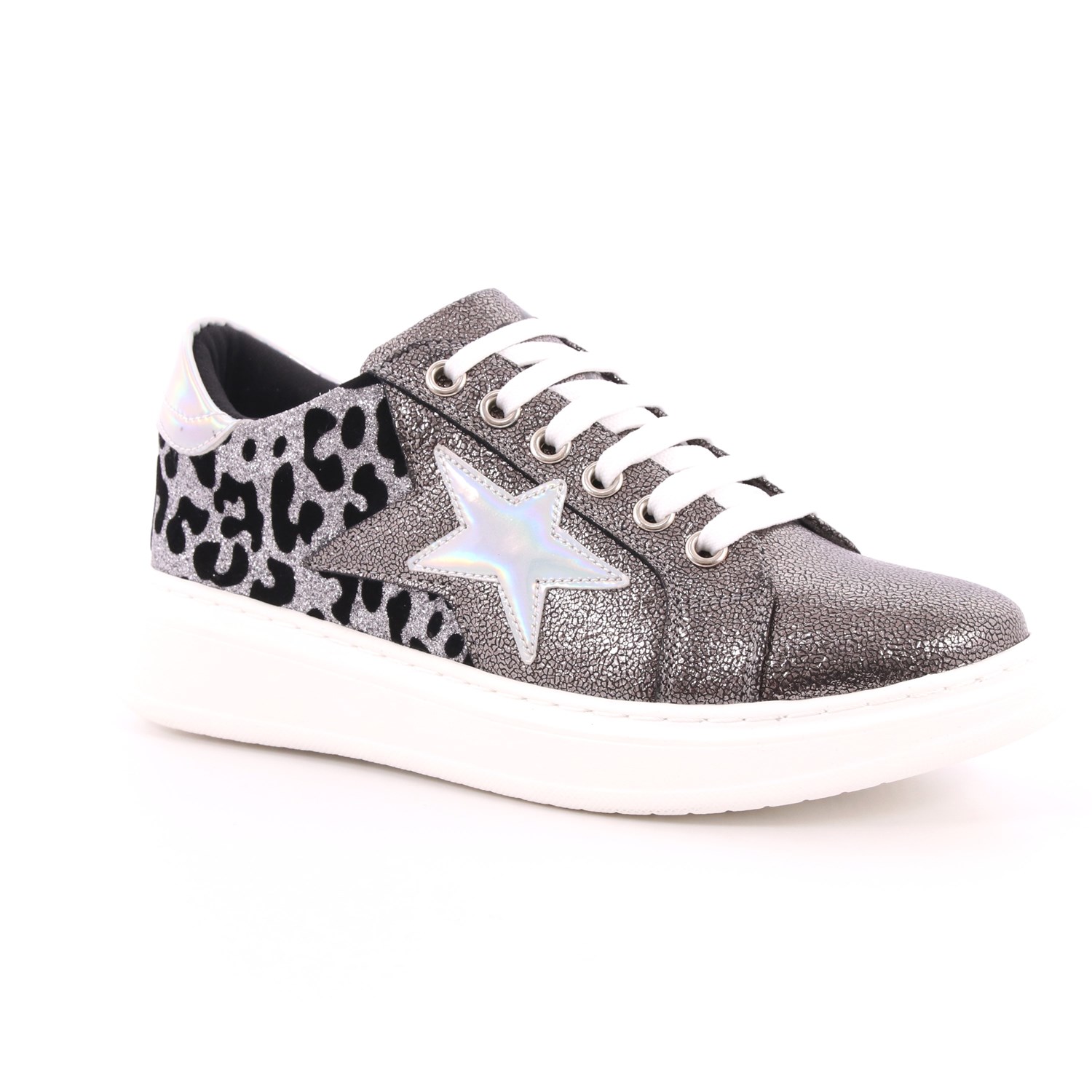 Scarpa Allacciata Cafè Noir Bambina Argento Scarpa Allacciata Cafè Noir Bambina Argento Scarpe 2 - C-241A