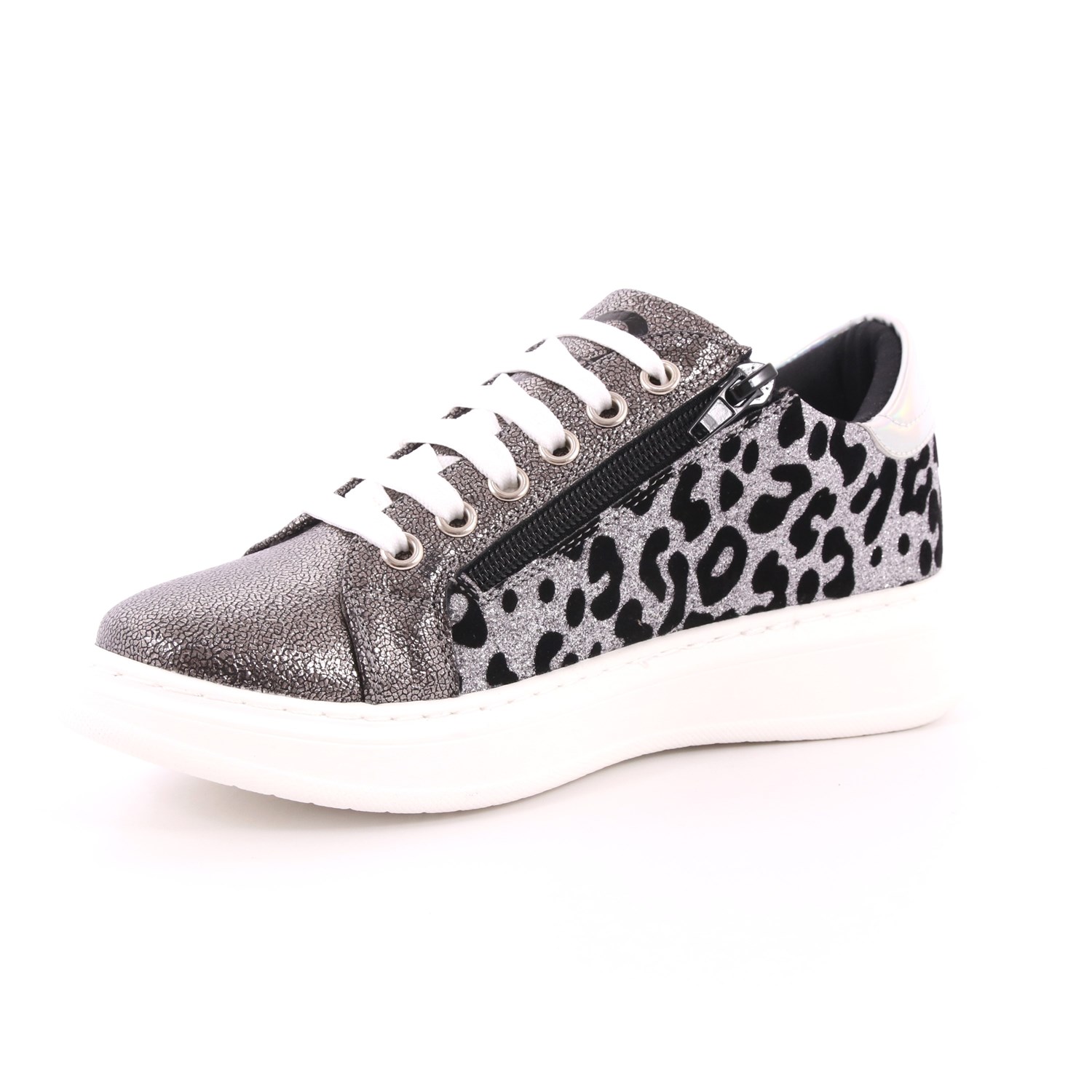 Scarpa Allacciata Cafè Noir Bambina Argento Scarpa Allacciata Cafè Noir Bambina Argento Scarpe 2 - C-241A