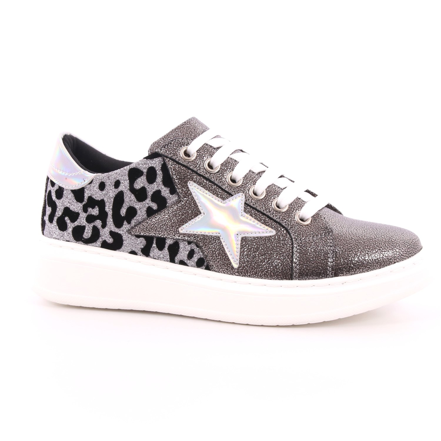 Scarpa Allacciata Cafè Noir Bambina Argento Scarpa Allacciata Cafè Noir Bambina Argento Scarpe 2 - C-241A