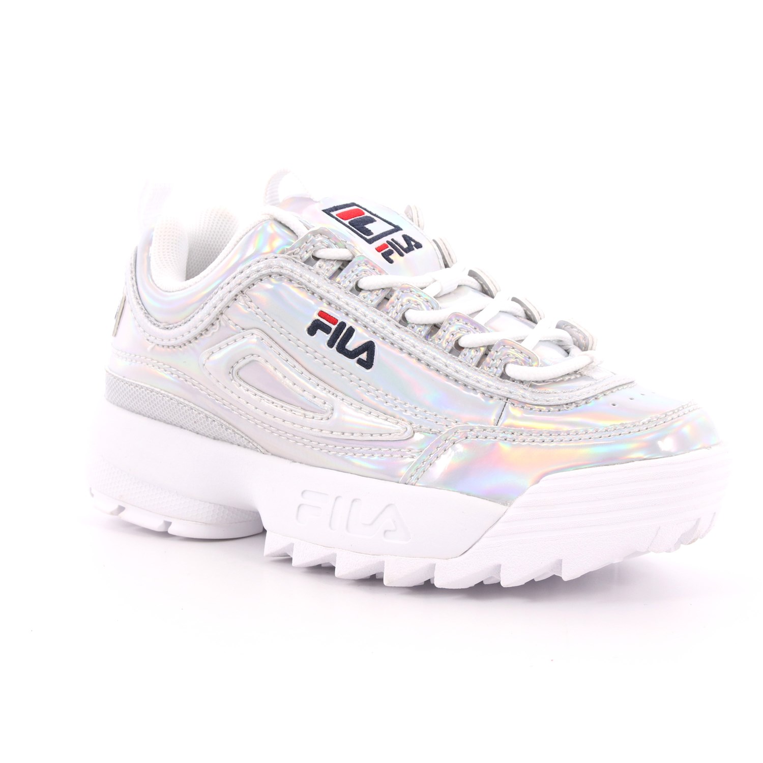 Scarpa Allacciata Fila Bambina Argento Scarpa Allacciata Fila Bambina Argento Scarpe 12 - 1010779