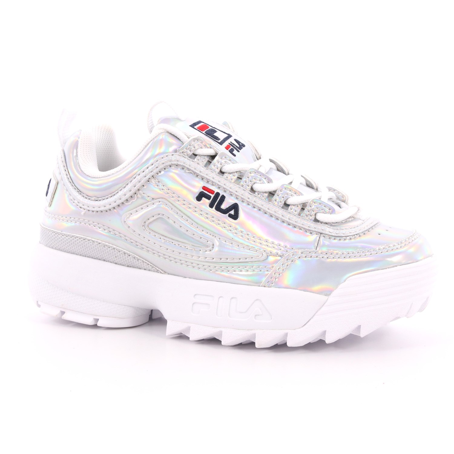 Scarpa Allacciata Fila Bambina Argento Scarpa Allacciata Fila Bambina Argento Scarpe 12 - 1010779