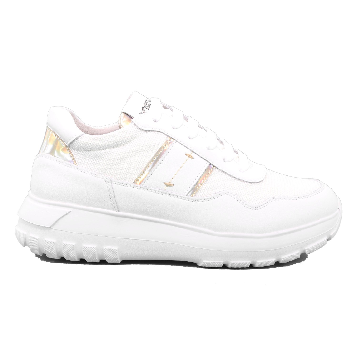 Scarpa Allacciata Keys Donna Bianco Scarpa Allacciata Keys Donna Bianco Scarpe 7 - K-801A
