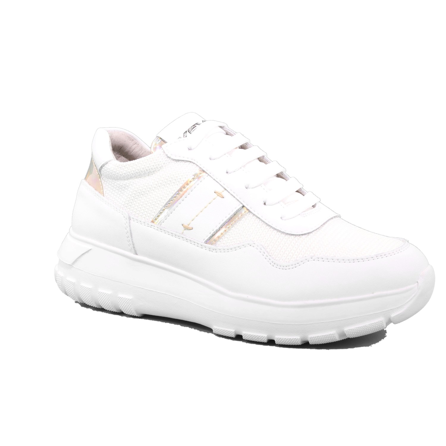 Scarpa Allacciata Keys Donna Bianco Scarpa Allacciata Keys Donna Bianco Scarpe 7 - K-801A
