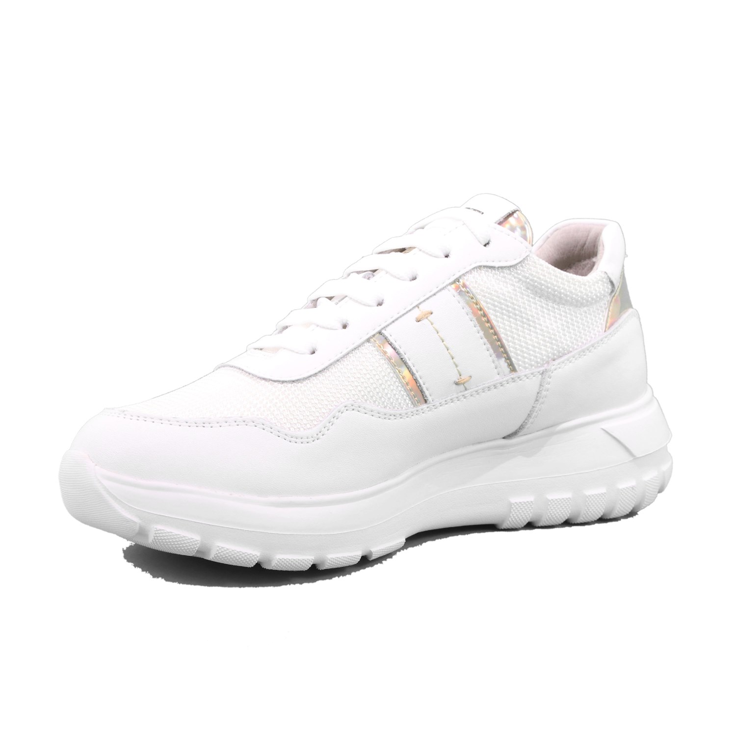 Scarpa Allacciata Keys Donna Bianco Scarpa Allacciata Keys Donna Bianco Scarpe 7 - K-801A