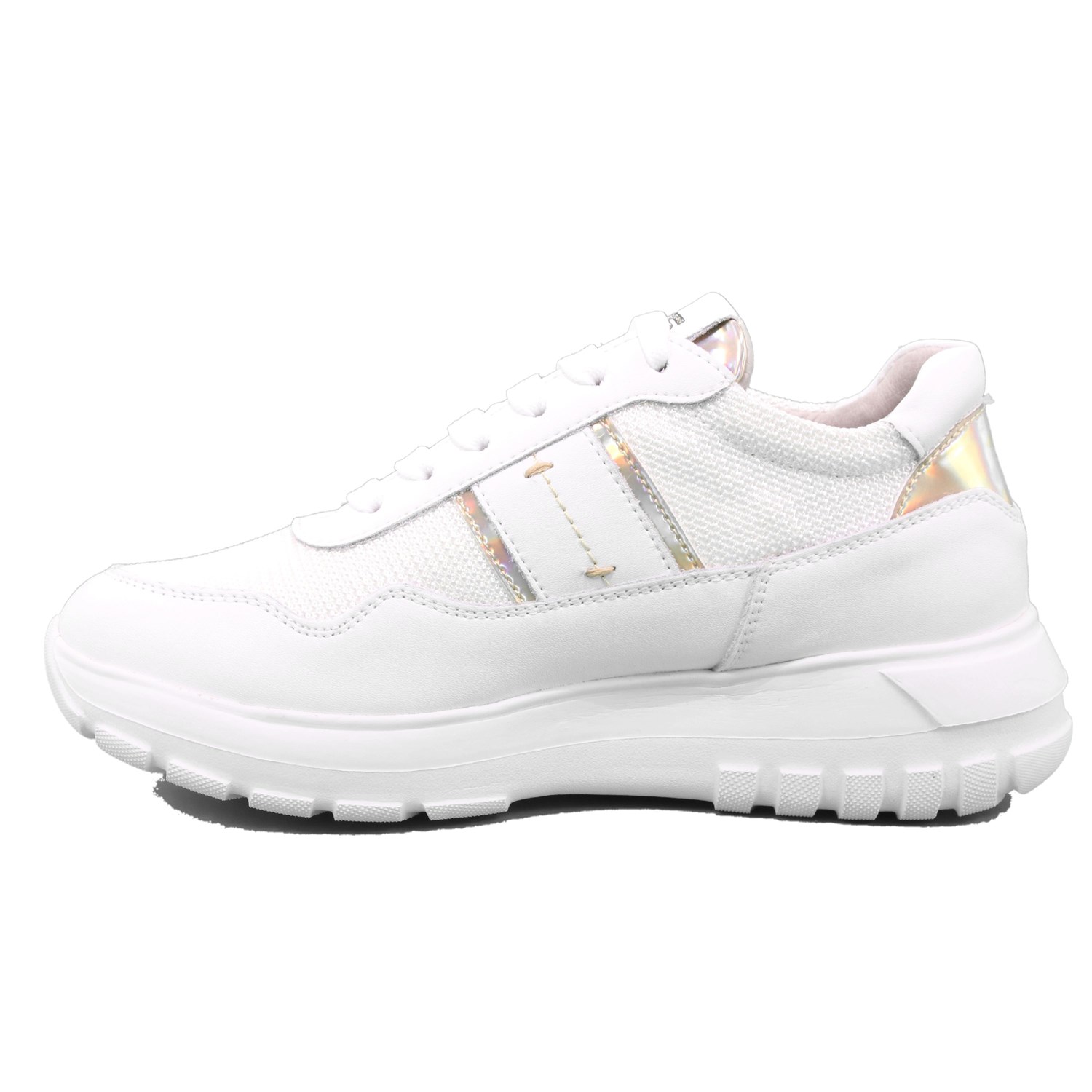 Scarpa Allacciata Keys Donna Bianco Scarpa Allacciata Keys Donna Bianco Scarpe 7 - K-801A