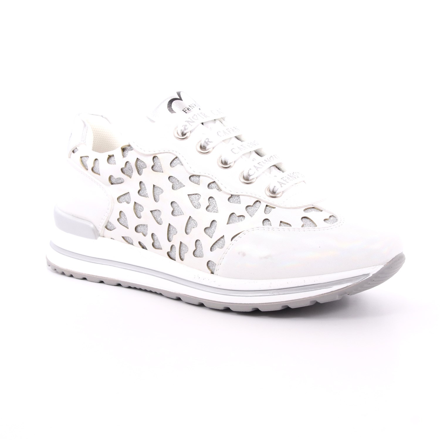 Scarpa Allacciata Cafè Noir Bambina Bianco Scarpa Allacciata Cafè Noir Bambina Bianco Scarpe 7 - C-460A