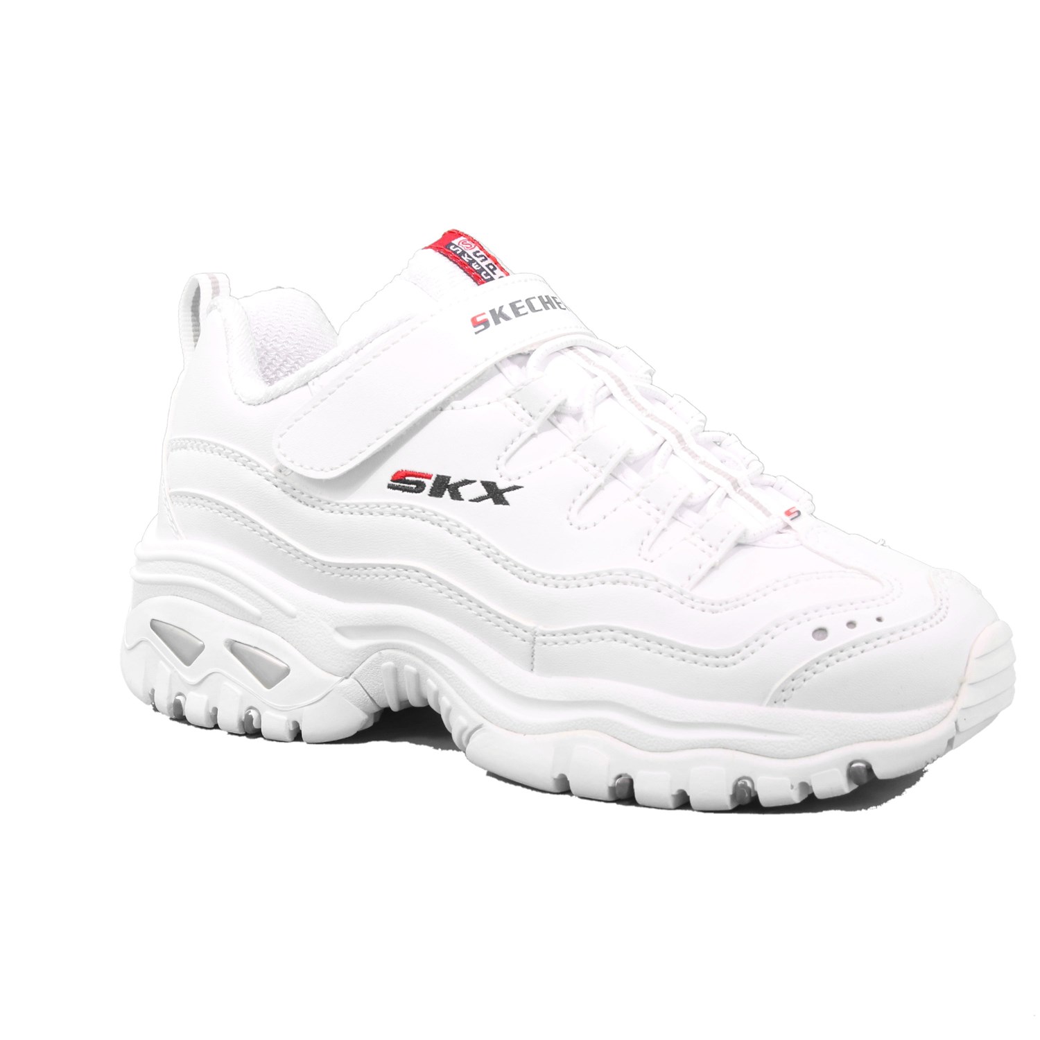 Scarpa Strappi + Elastico Skechers Bambina Bianco Scarpa Strappi + Elastico Skechers Bambina Bianco Scarpe 105 - 302225L