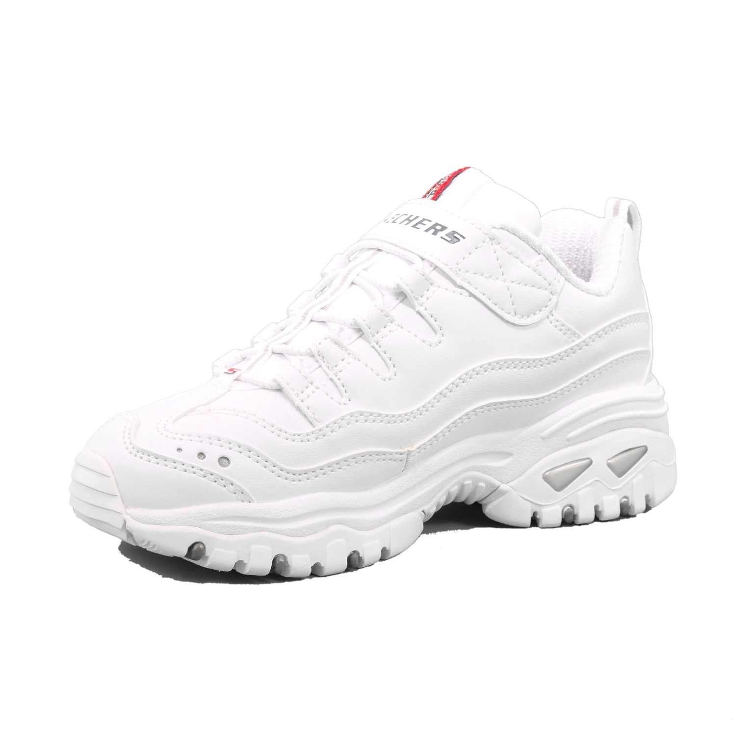 Scarpa Strappi + Elastico Skechers Bambina Bianco Scarpa Strappi + Elastico Skechers Bambina Bianco Scarpe 105 - 302225L