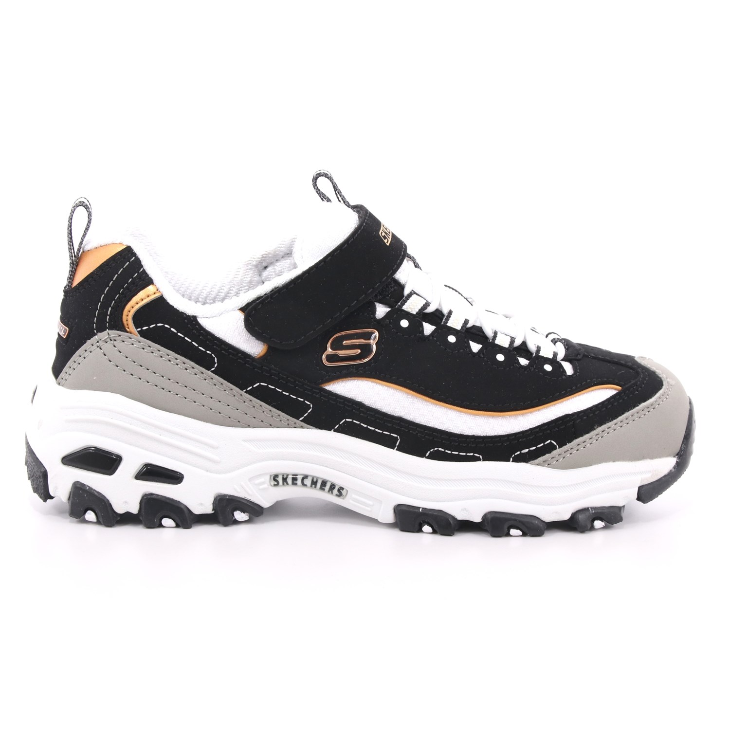 Scarpa Strappi + Elastico Skechers Bambina Nero Scarpa Strappi + Elastico Skechers Bambina Nero Scarpe 108 - 996212L