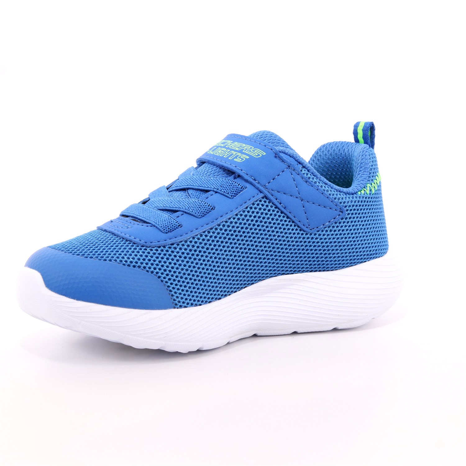Scarpa Strappi + Elastico Skechers Bambino Azzurro Scarpa Strappi + Elastico Skechers Bambino Azzurro Scarpe 110 - 90740N