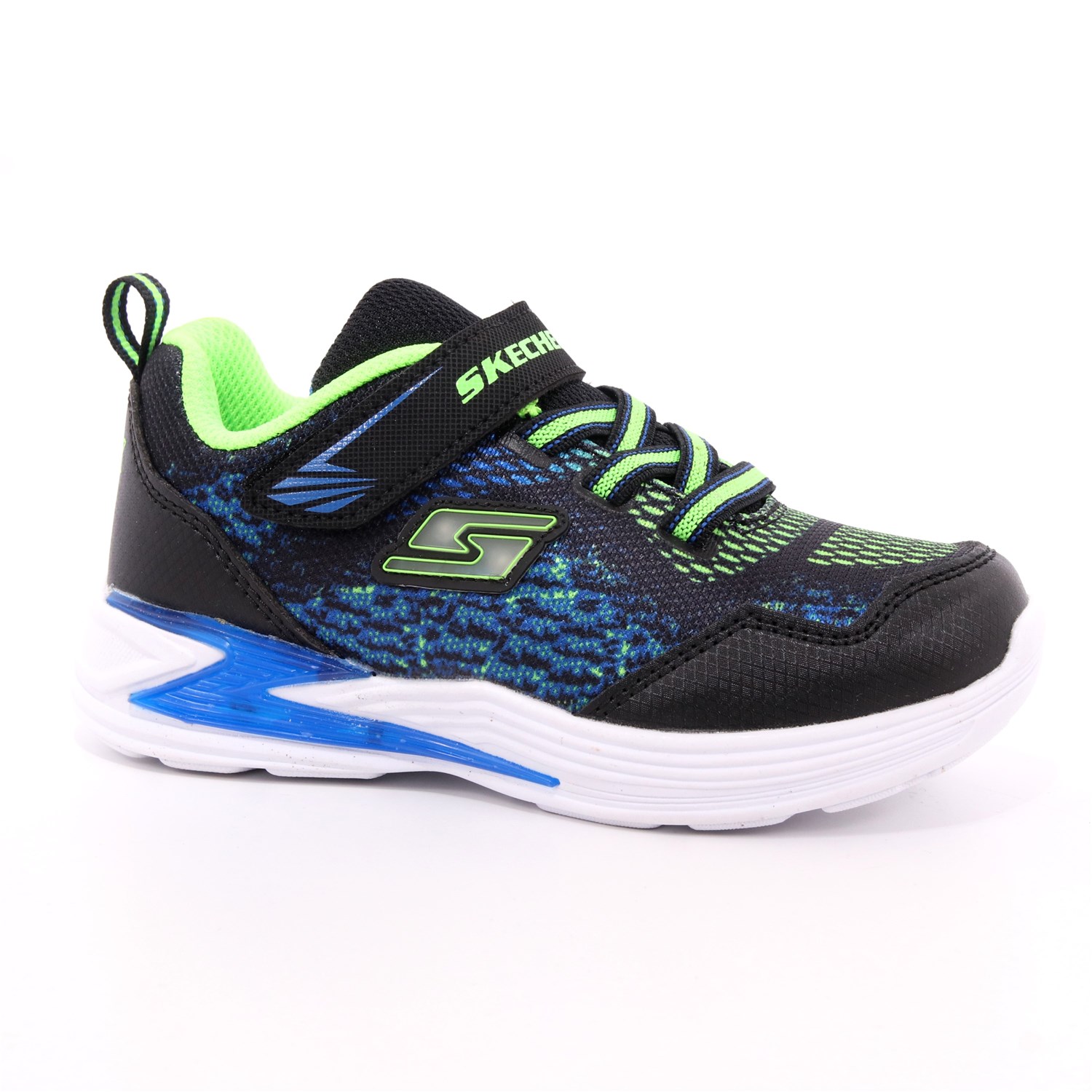 Scarpa Strappi + Elastico Skechers Bambino Blu Scarpa Strappi + Elastico Skechers Bambino Blu Scarpe 114 - 90563N