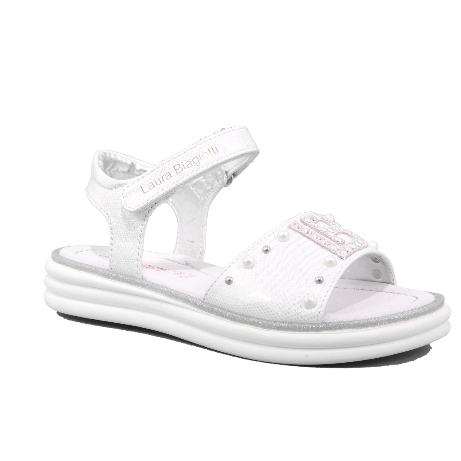 Sandalo Laura Biagiotti Bambina Bianco Sandalo Laura Biagiotti Bambina Bianco Scarpe 44 - 6381B