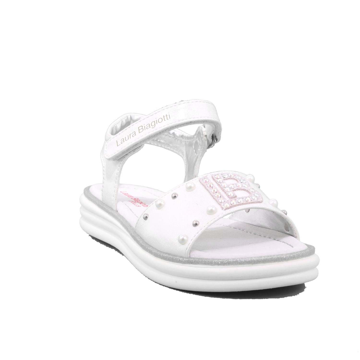 Sandalo Laura Biagiotti Bambina Bianco Sandalo Laura Biagiotti Bambina Bianco Scarpe 44 - 6381B