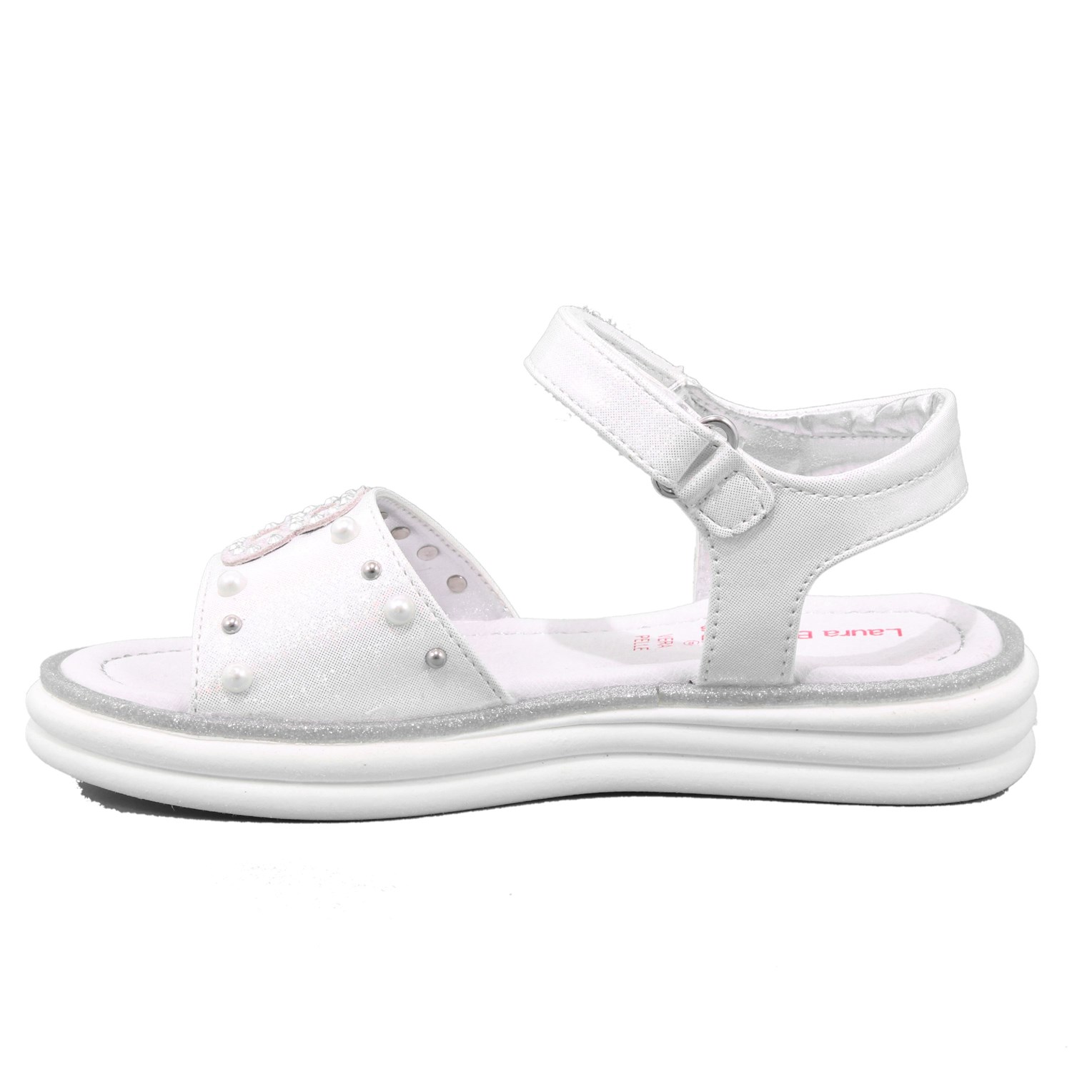 Sandalo Laura Biagiotti Bambina Bianco Sandalo Laura Biagiotti Bambina Bianco Scarpe 44 - 6381B