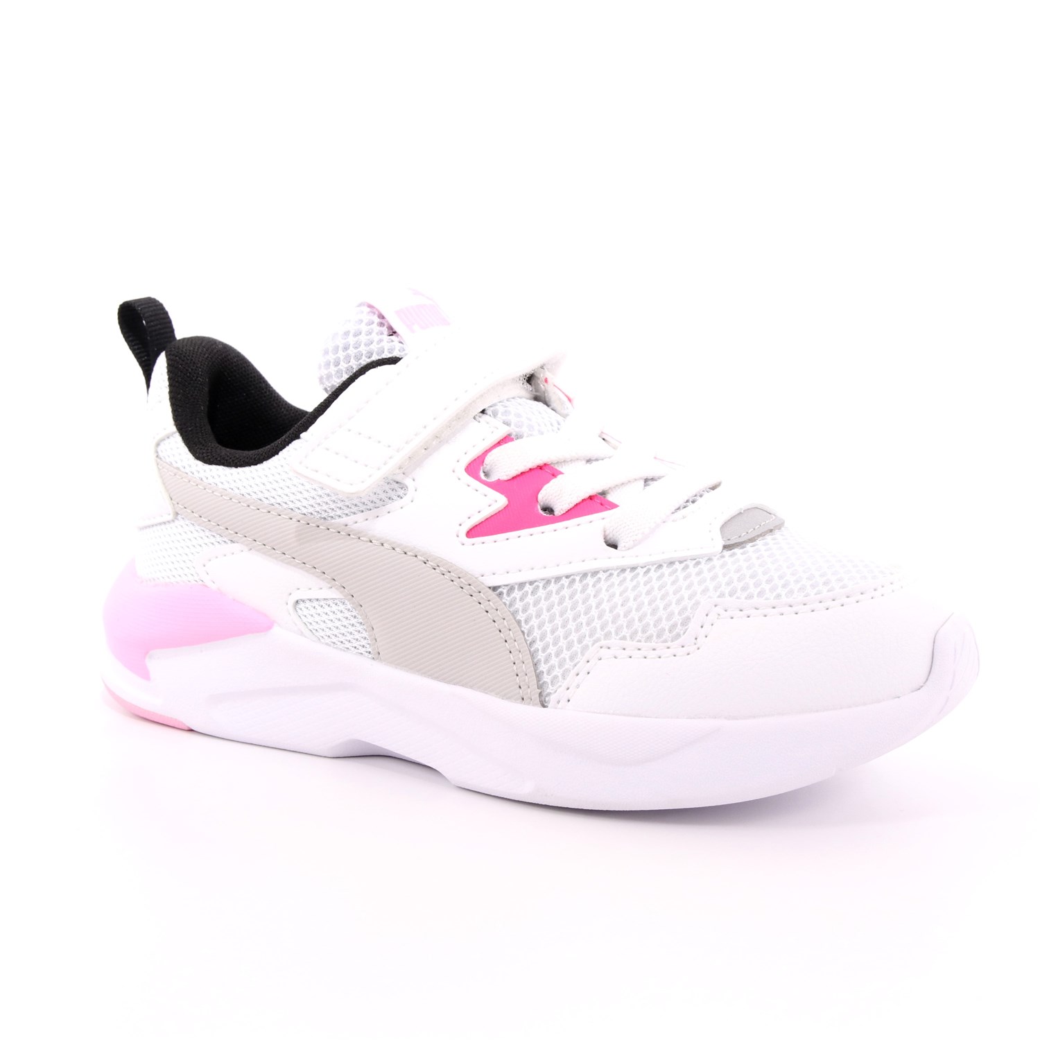 Scarpa Strappi + Elastico Puma Bambina Bianco Scarpa Strappi + Elastico Puma Bambina Bianco Scarpe 439 - 37439503