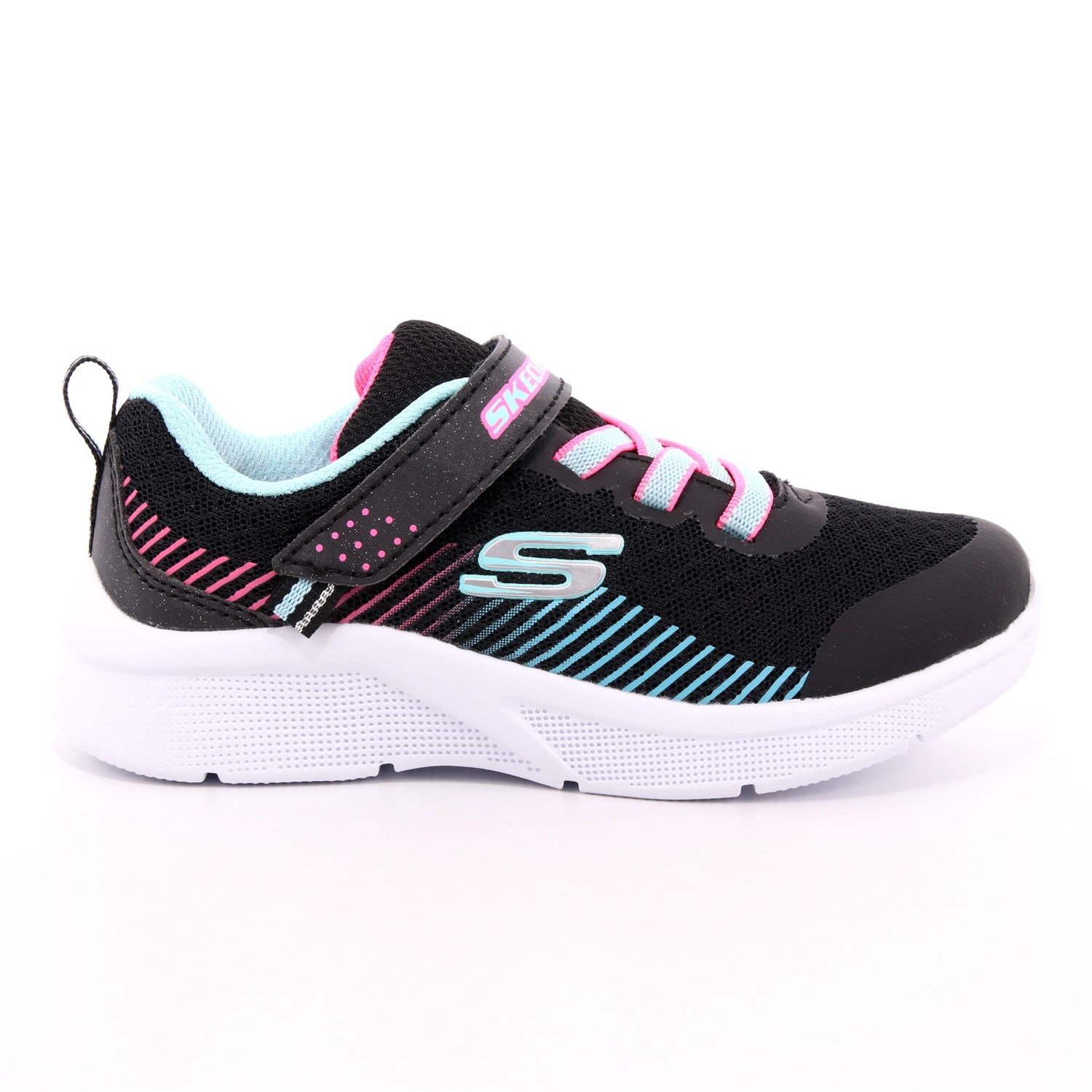 Scarpa Strappi + Elastico Skechers Bambina Nero Scarpa Strappi + Elastico Skechers Bambina Nero Scarpe 117 - 302016N