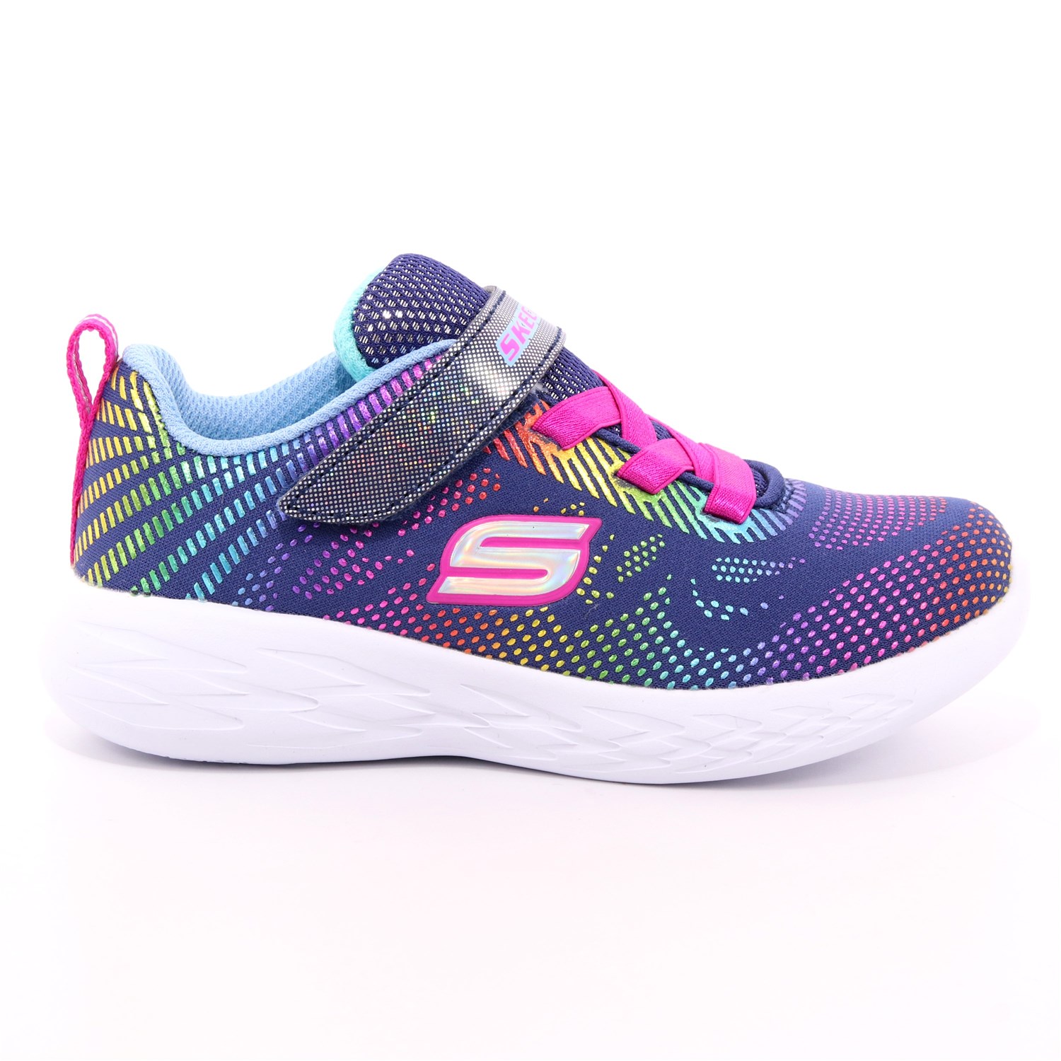 Scarpa Strappi + Elastico Skechers Bambina Blu Scarpa Strappi + Elastico Skechers Bambina Blu Scarpe 118 - 302031N
