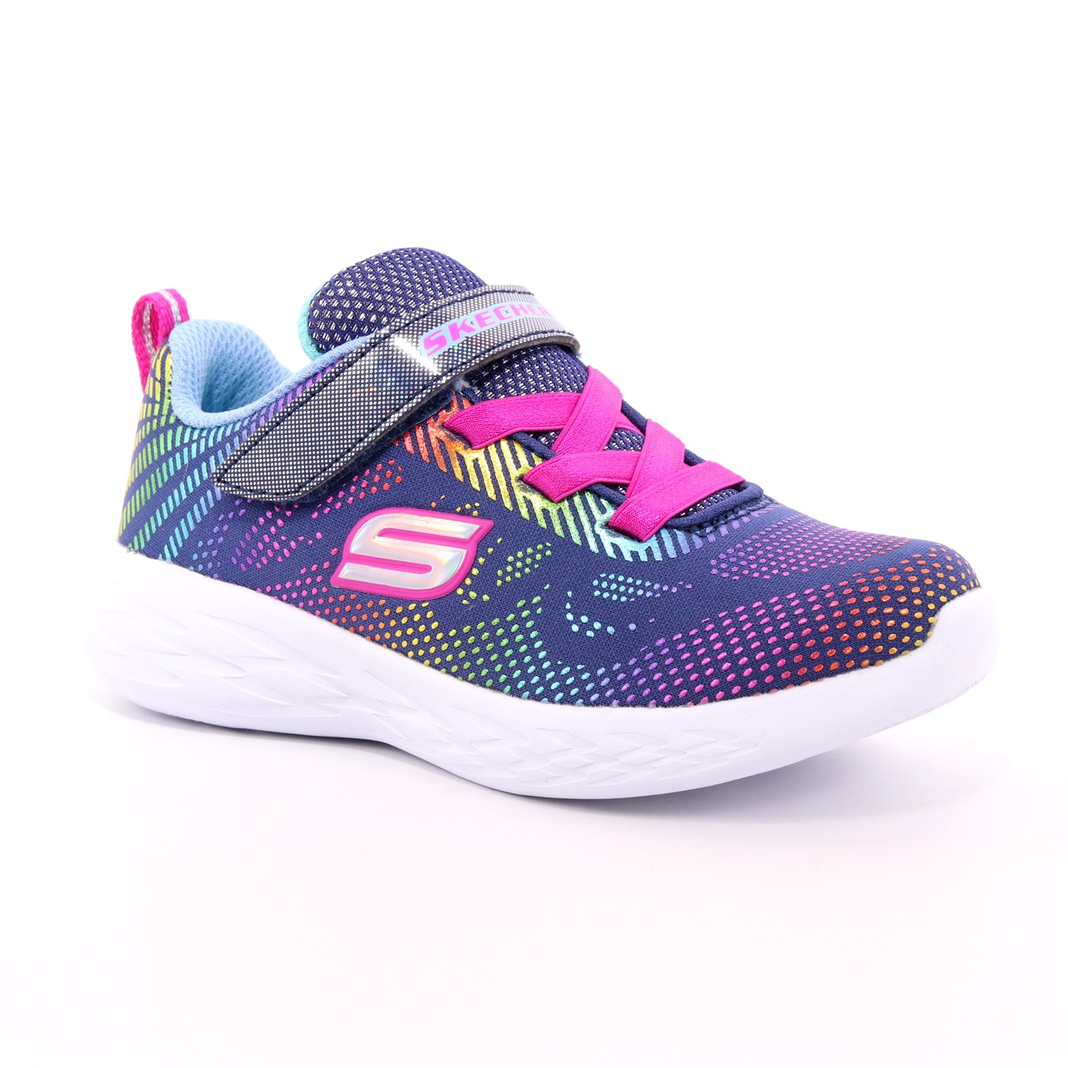 Scarpa Strappi + Elastico Skechers Bambina Blu Scarpa Strappi + Elastico Skechers Bambina Blu Scarpe 118 - 302031N