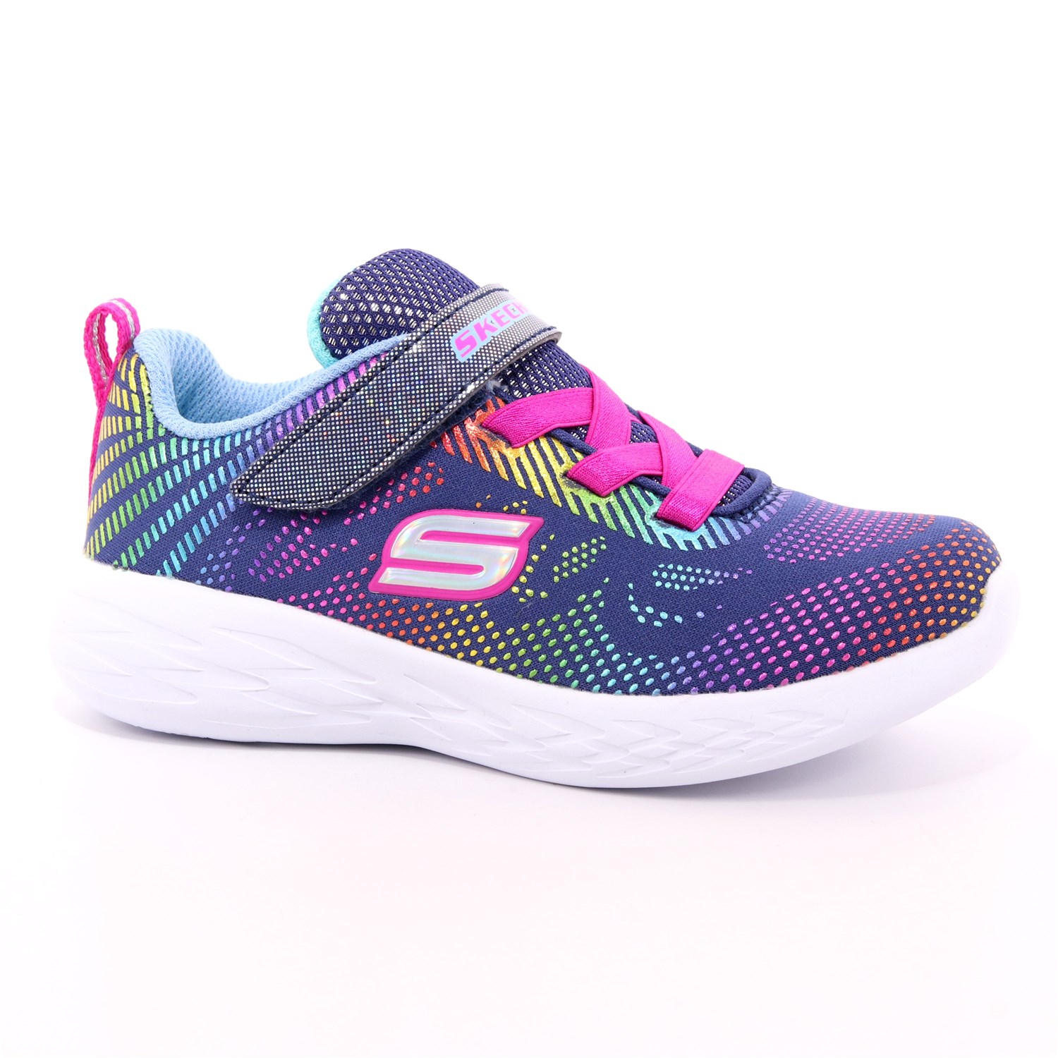 Scarpa Strappi + Elastico Skechers Bambina Blu Scarpa Strappi + Elastico Skechers Bambina Blu Scarpe 118 - 302031N