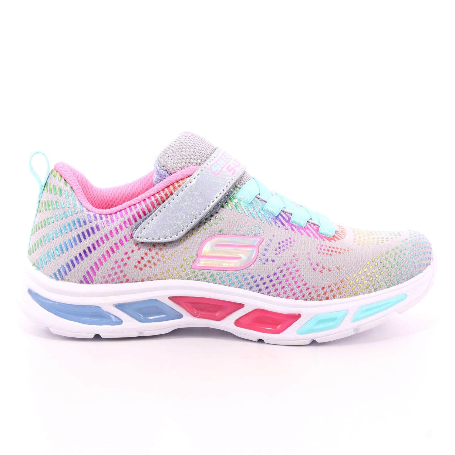 Scarpa Strappi + Elastico Skechers Bambina Grigio Scarpa Strappi + Elastico Skechers Bambina Grigio Scarpe 120 - 10959L