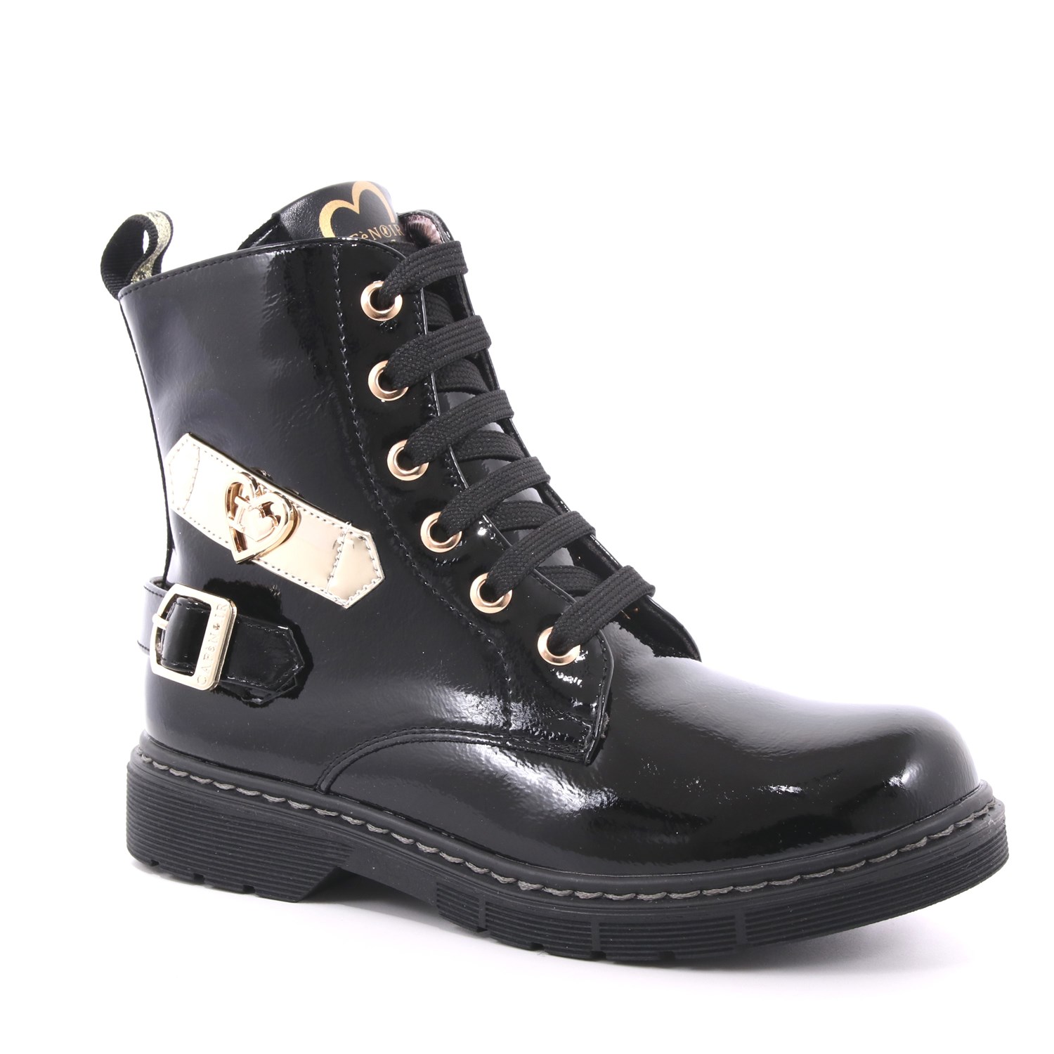 Anfibio Cafè Noir Bambina Nero Anfibio Cafè Noir Bambina Nero Scarpe 19 - C-764A