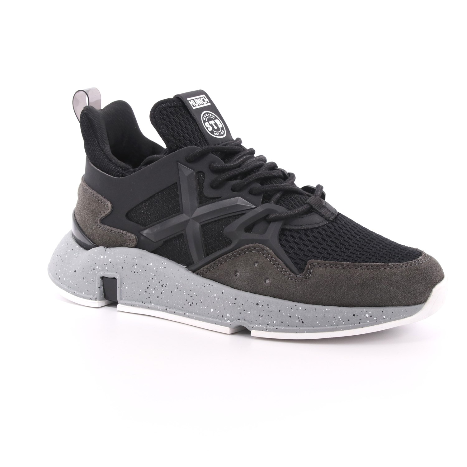 Scarpa Allacciata Munich Uomo Nero Scarpa Allacciata Munich Uomo Nero Scarpe 46 - 4172004