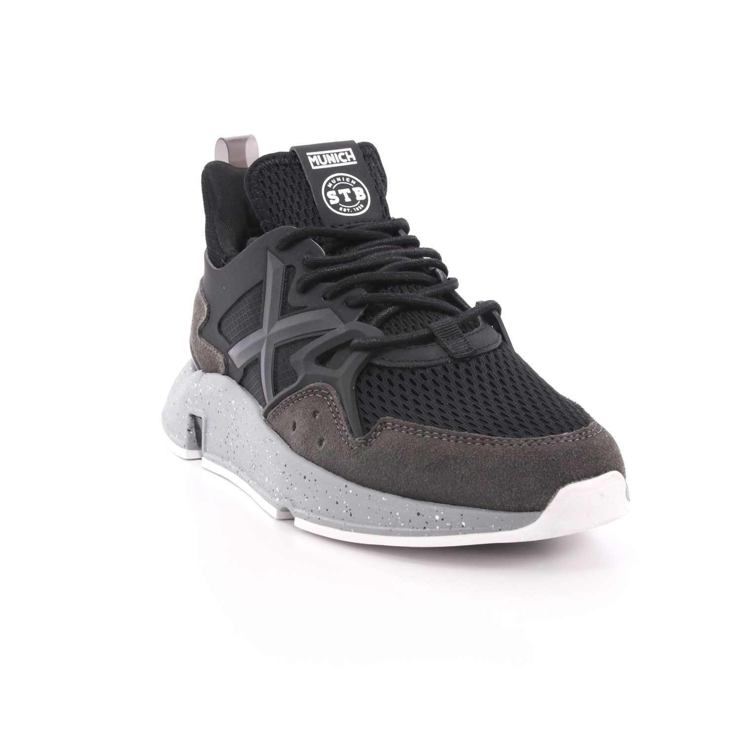 Scarpa Allacciata Munich Uomo Nero Scarpa Allacciata Munich Uomo Nero Scarpe 46 - 4172004
