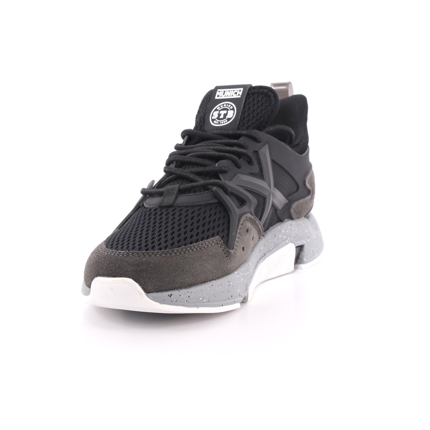 Scarpa Allacciata Munich Uomo Nero Scarpa Allacciata Munich Uomo Nero Scarpe 46 - 4172004