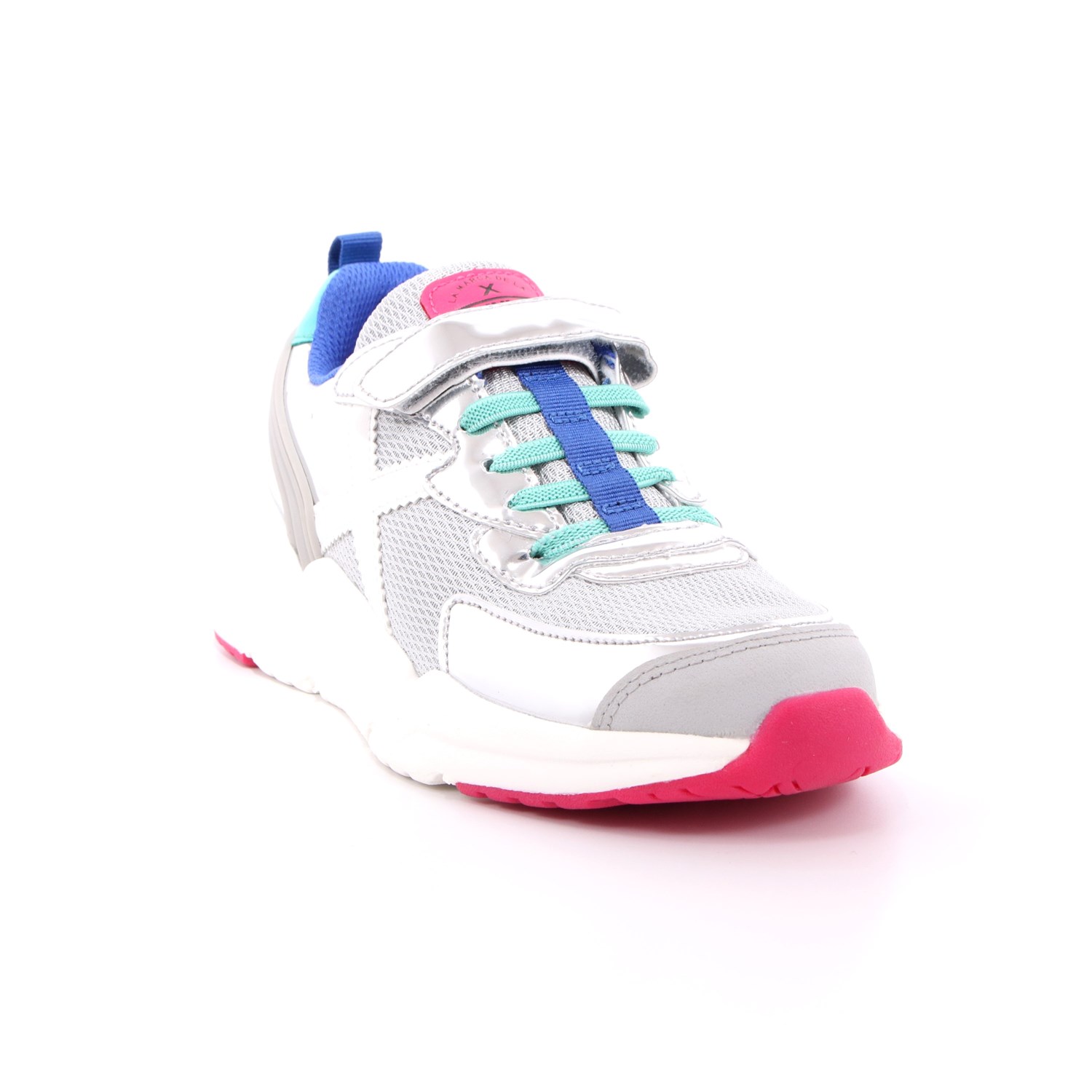 Scarpa Strappi + Elastico Munich Bambina Argento Scarpa Strappi + Elastico Munich Bambina Argento Scarpe 61 - 8890017