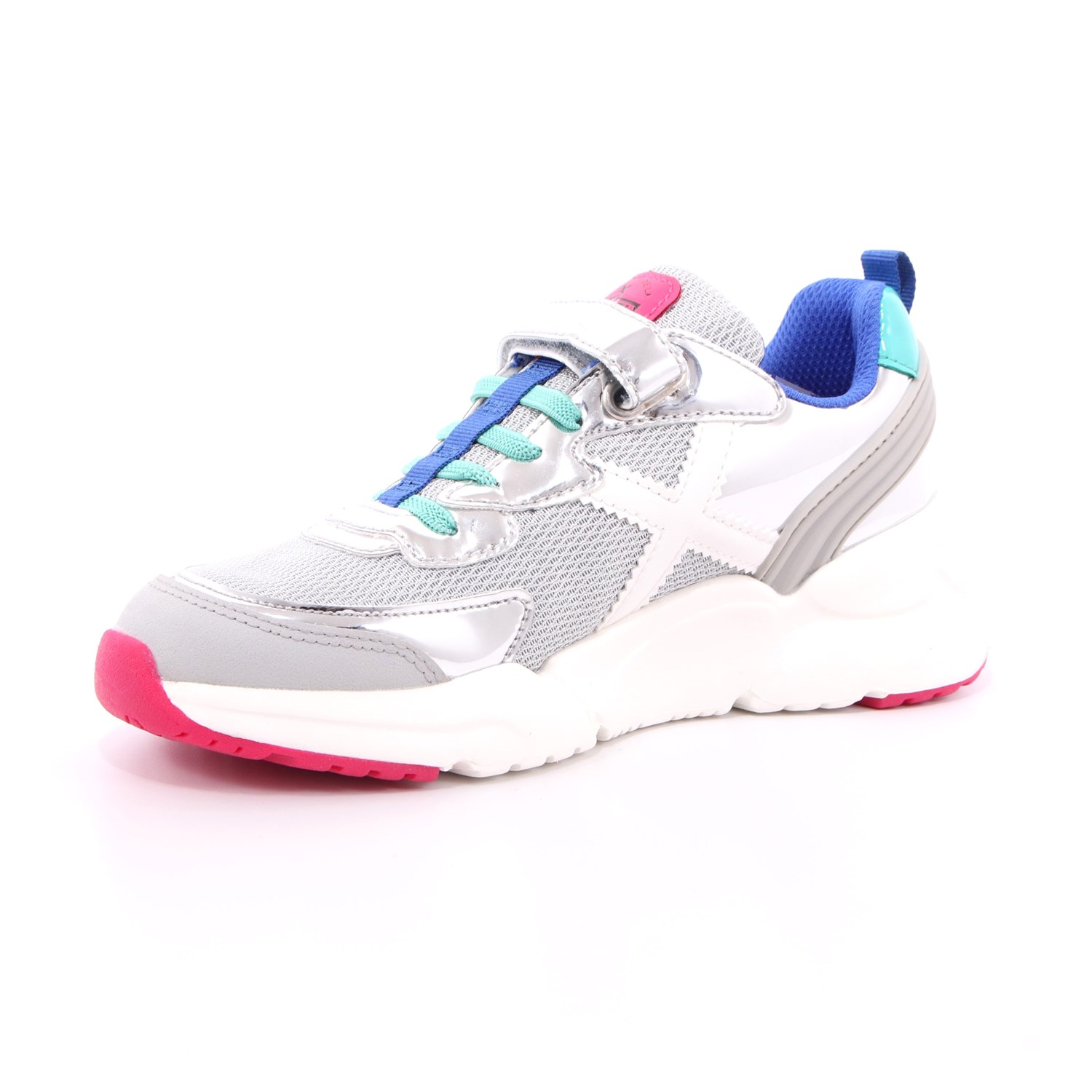 Scarpa Strappi + Elastico Munich Bambina Argento Scarpa Strappi + Elastico Munich Bambina Argento Scarpe 61 - 8890017