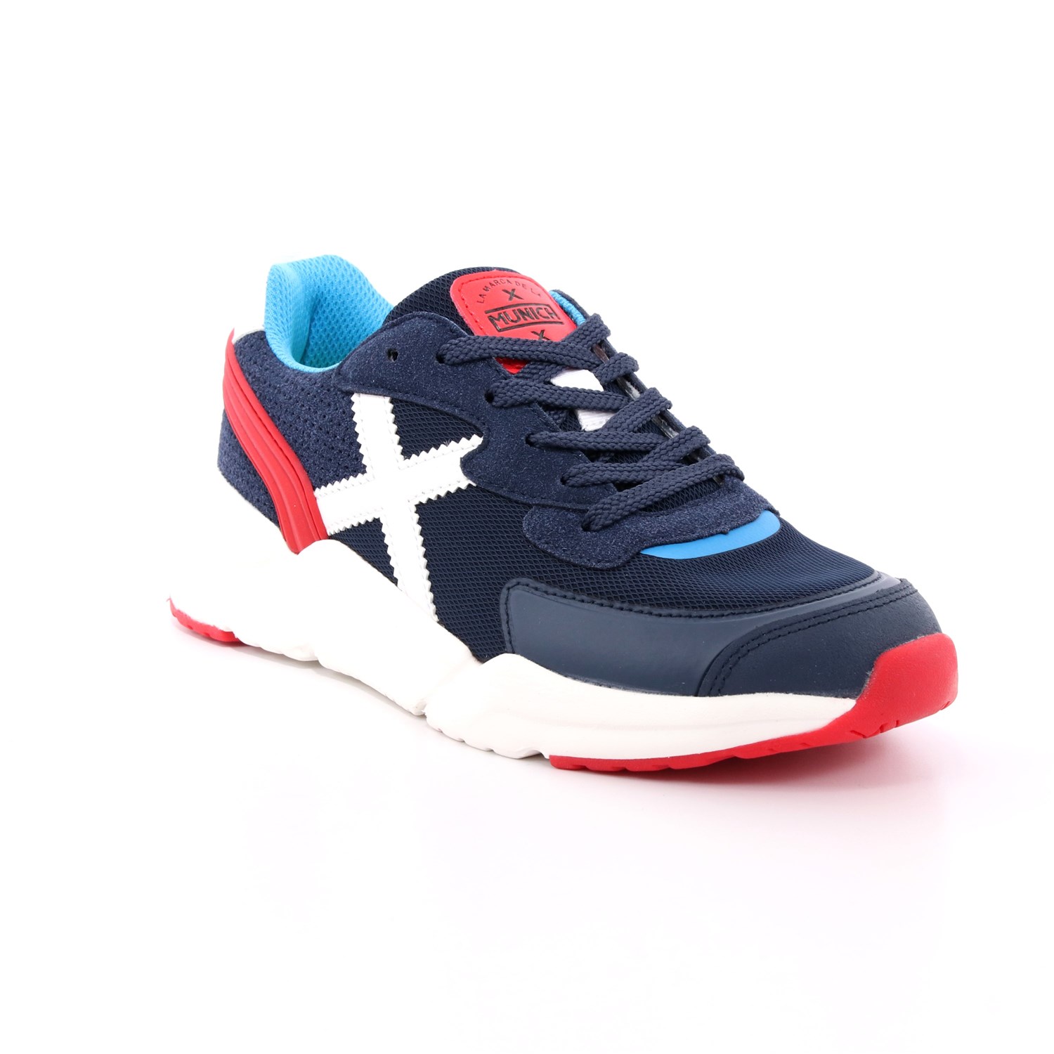 Scarpa Allacciata Munich Bambino Blu Scarpa Allacciata Munich Bambino Blu Scarpe 69 - 8895014
