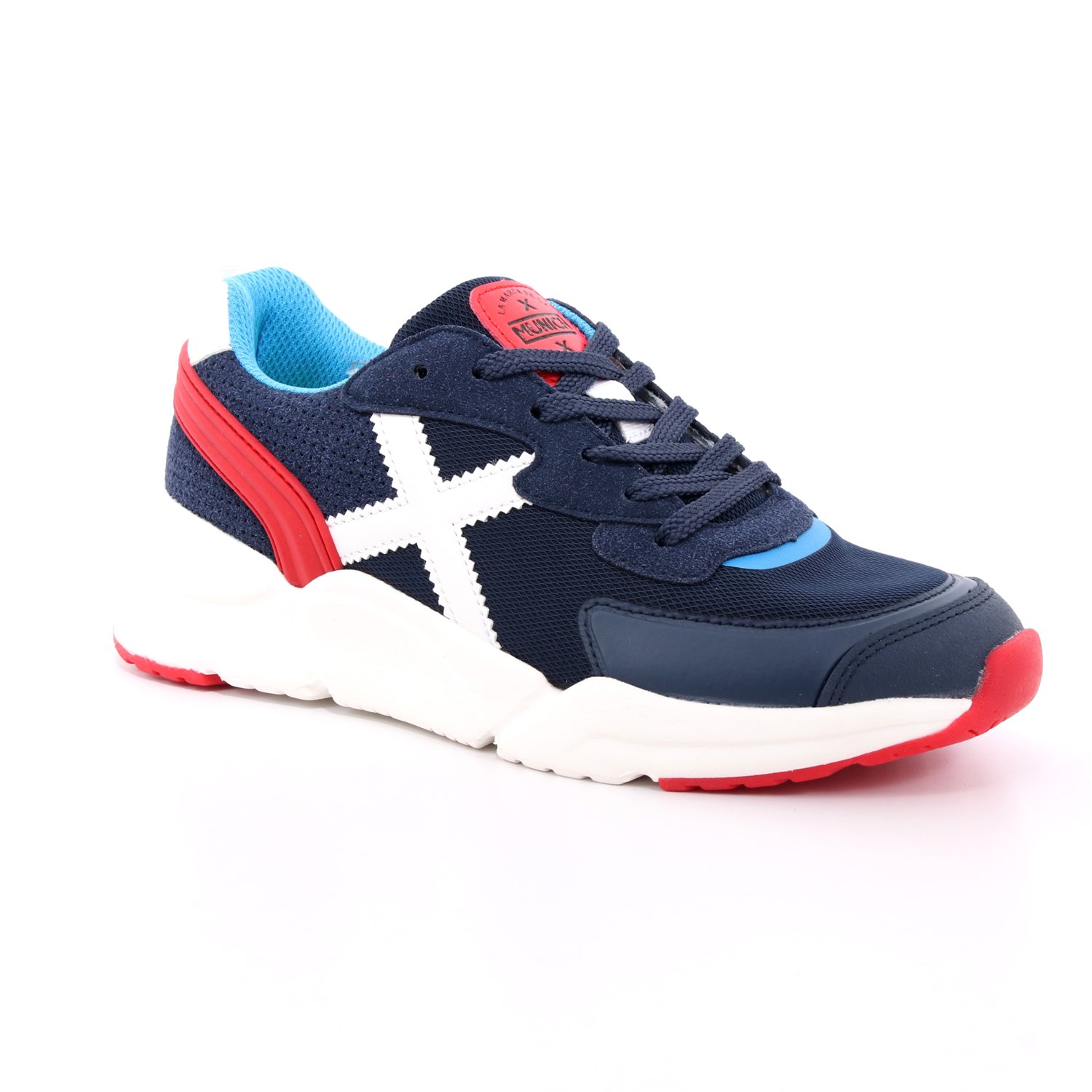 Scarpa Allacciata Munich Bambino Blu Scarpa Allacciata Munich Bambino Blu Scarpe 69 - 8895014