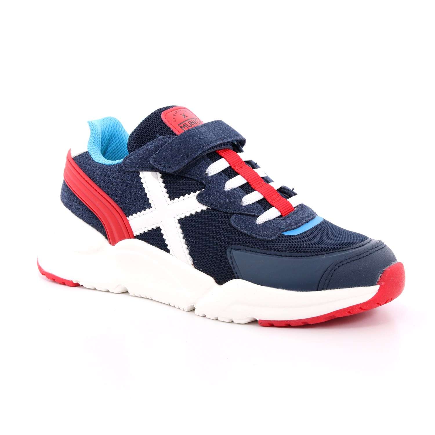 Scarpa Strappi + Elastico Munich Bambino Blu Scarpa Strappi + Elastico Munich Bambino Blu Scarpe 72 - 8890014