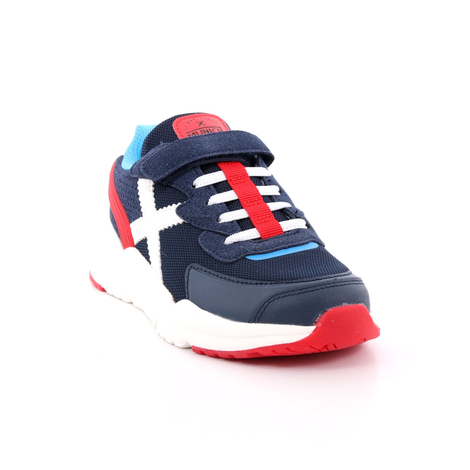Scarpa Strappi + Elastico Munich Bambino Blu Scarpa Strappi + Elastico Munich Bambino Blu Scarpe 72 - 8890014