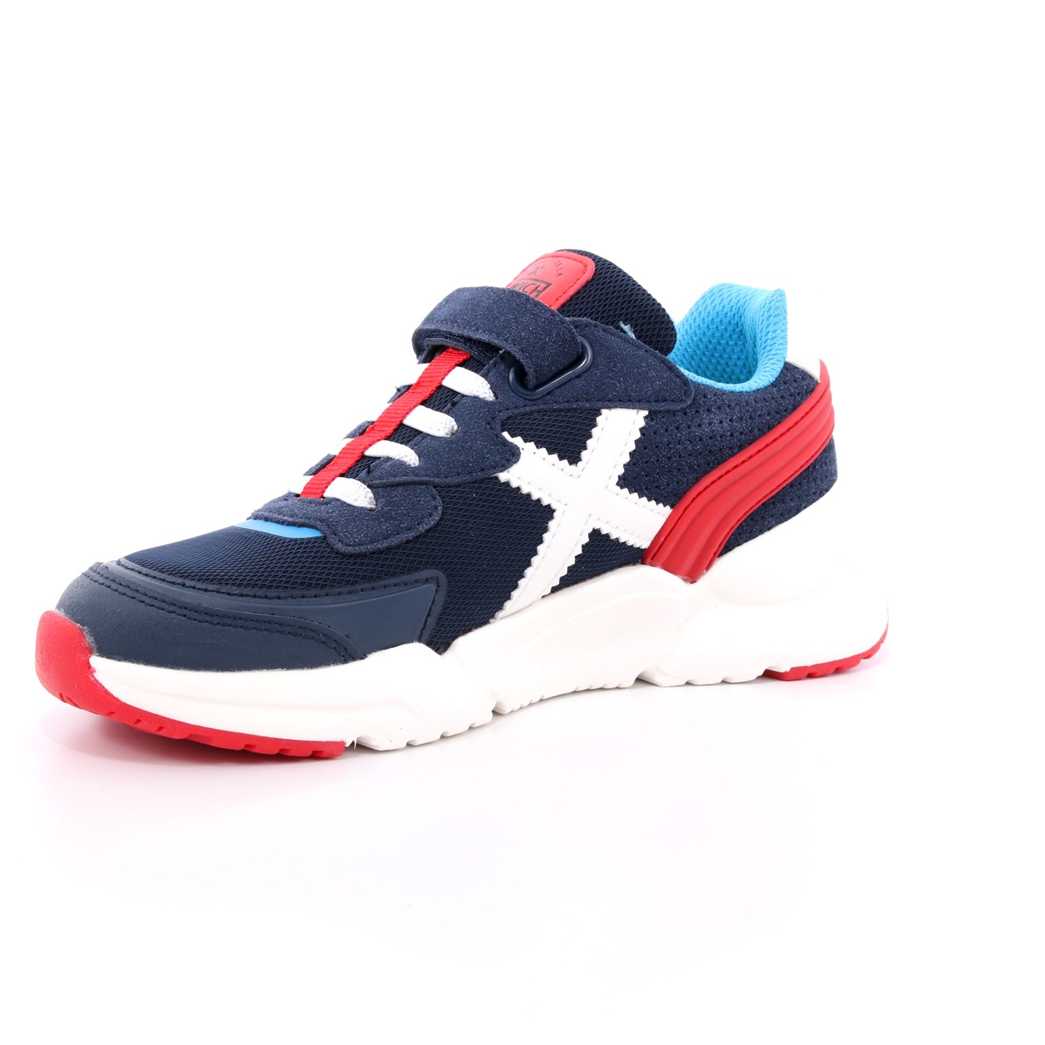 Scarpa Strappi + Elastico Munich Bambino Blu Scarpa Strappi + Elastico Munich Bambino Blu Scarpe 72 - 8890014