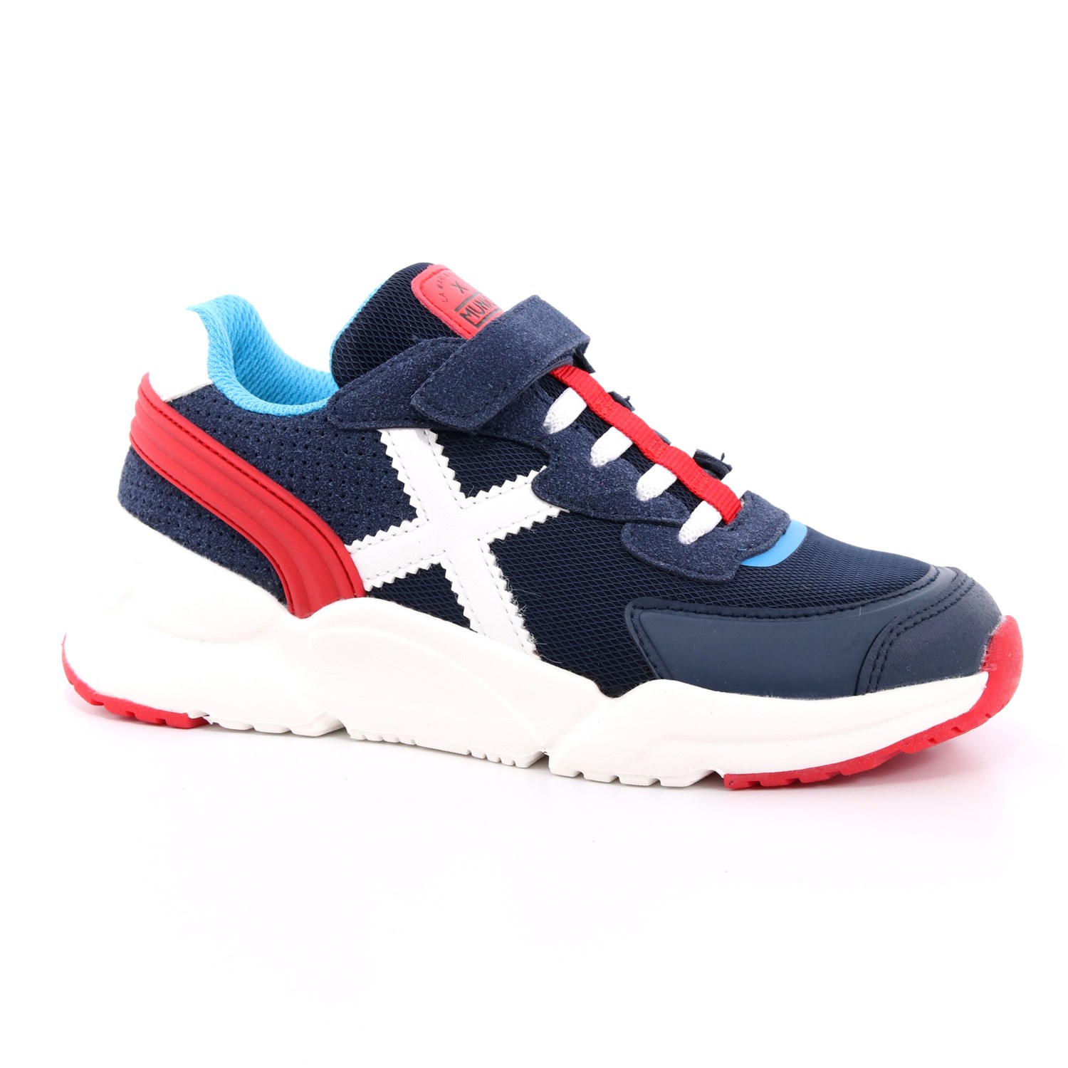 Scarpa Strappi + Elastico Munich Bambino Blu Scarpa Strappi + Elastico Munich Bambino Blu Scarpe 72 - 8890014