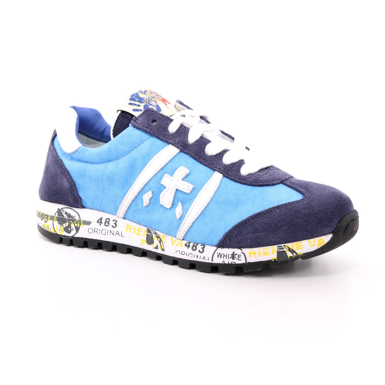 Scarpa Allacciata Premiata Bambino Azzurro Scarpa Allacciata Premiata Bambino Azzurro Scarpe 1 - 12-11529